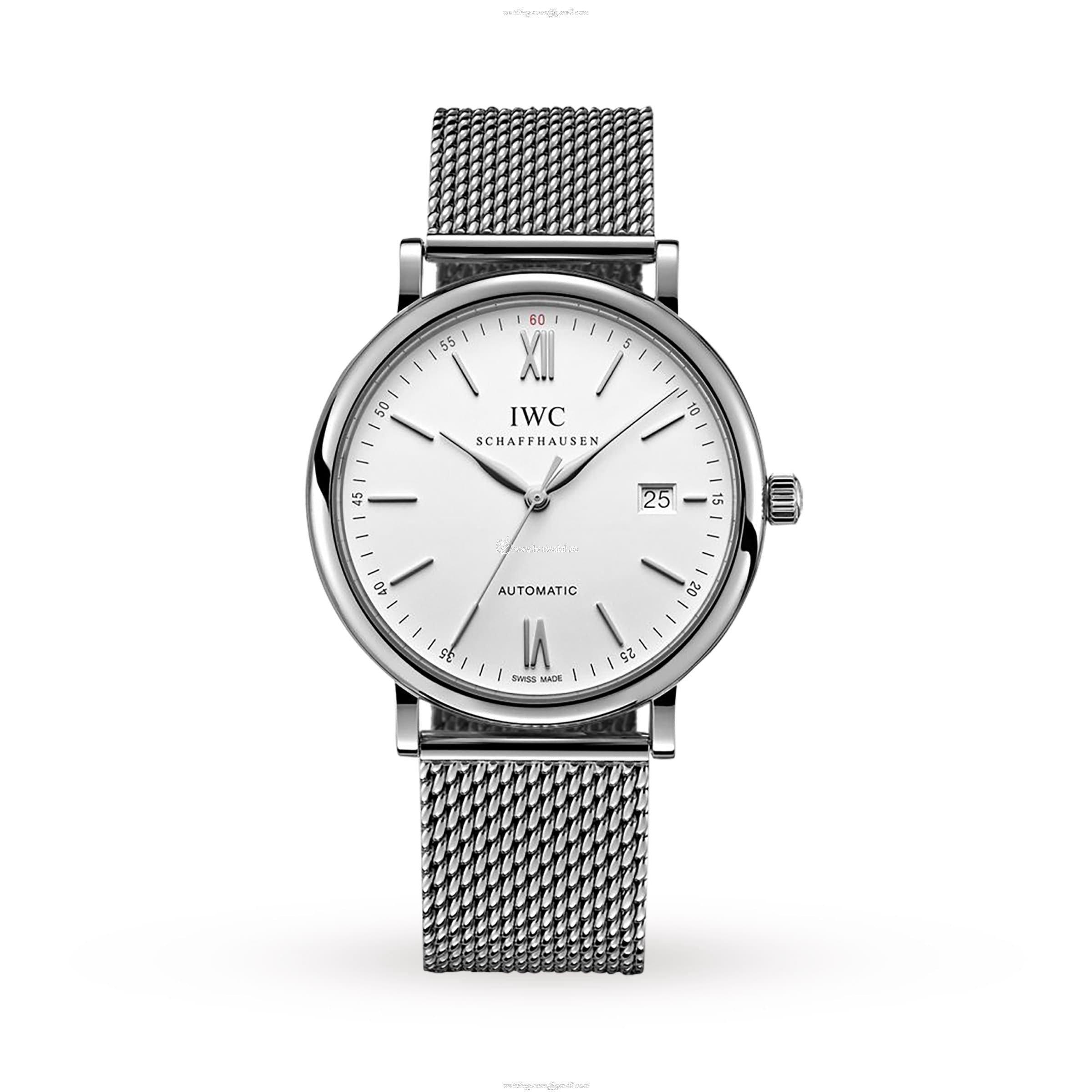 IWC Portofino IW356505 Automatic Watch - 40mm Stainless Steel Silver Dial