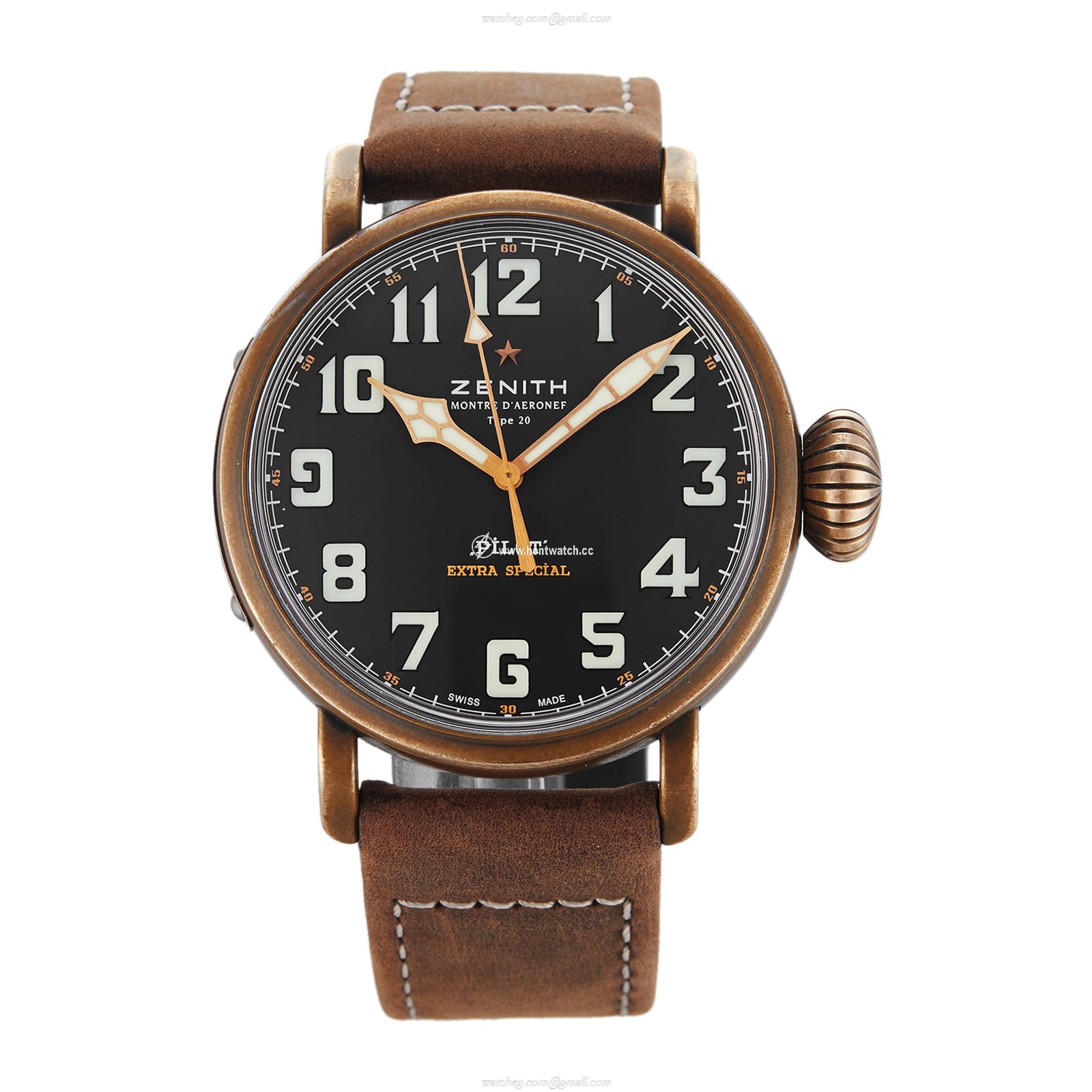 Zenith Pilot Bronze Automatic Watch - 45mm Black Dial | Pre-Owned
