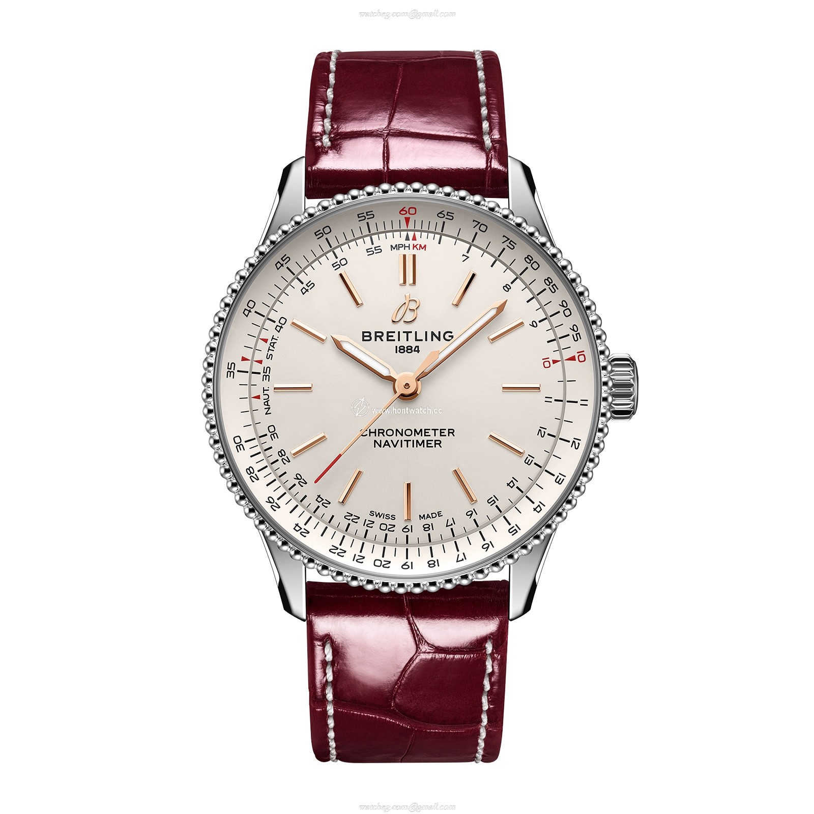 Breitling Navitimer 36mm Automatic Silver Dial - Stainless Steel Watch