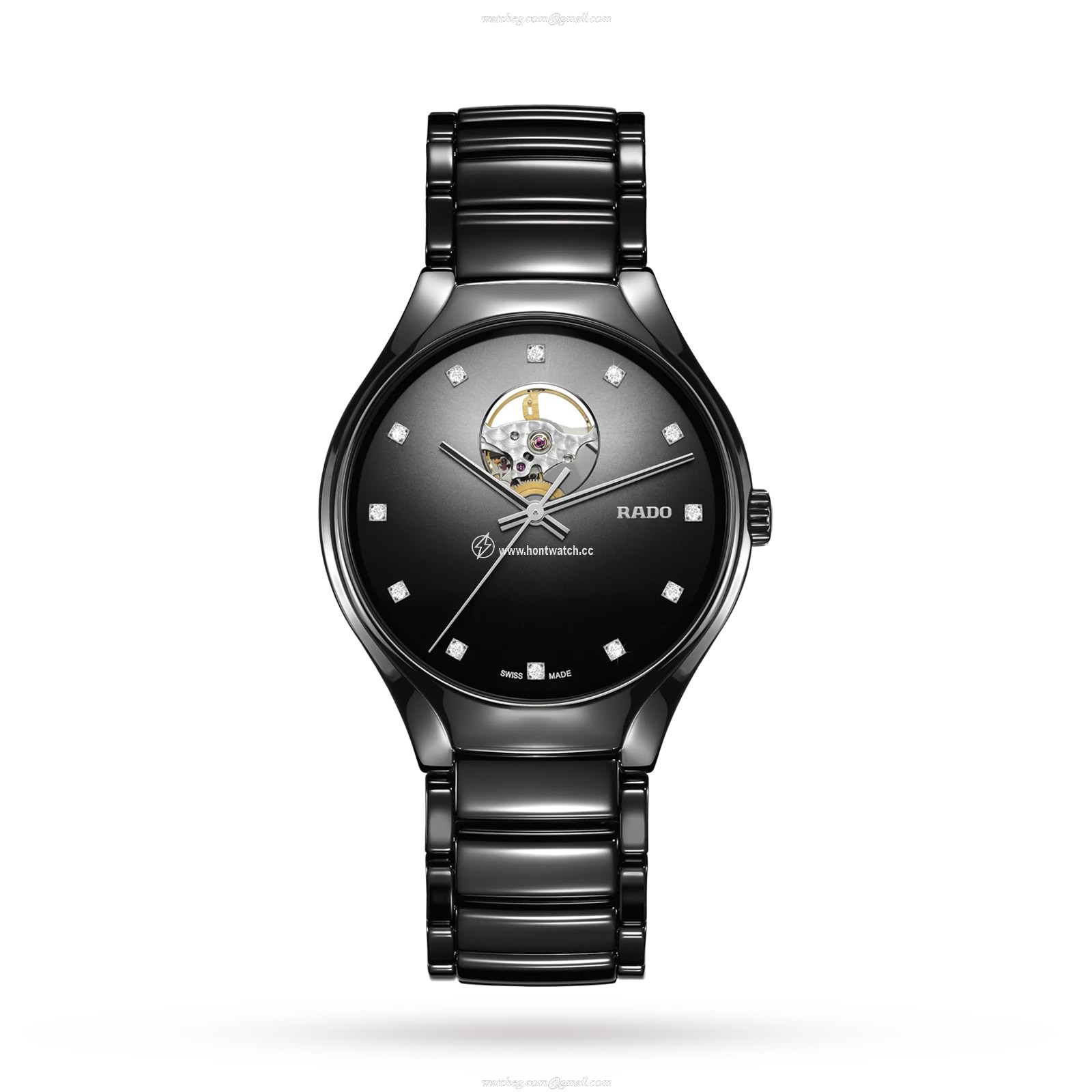 Rado True R27107732 Ceramic Automatic Black Watch | 40mm Diamond Dial