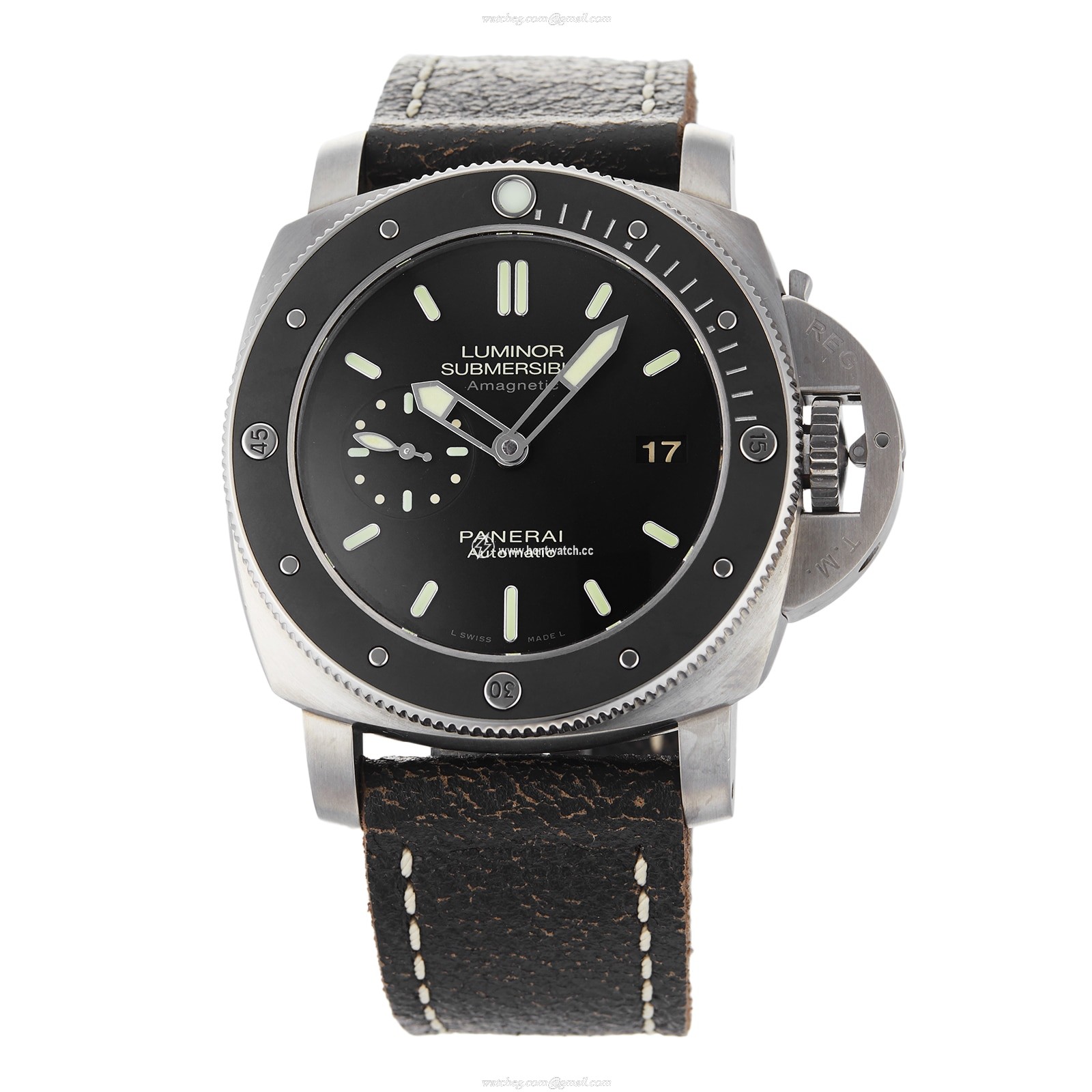 Pre-Owned Panerai Submersible PAM00389 - 47mm Titanium Automatic Watch