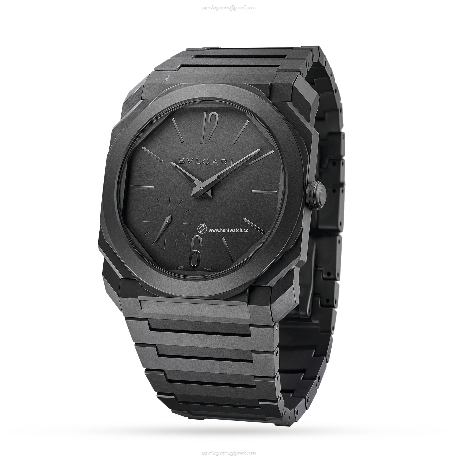 Bvlgari Octo 103077 Ceramic Automatic Black Watch - 40mm