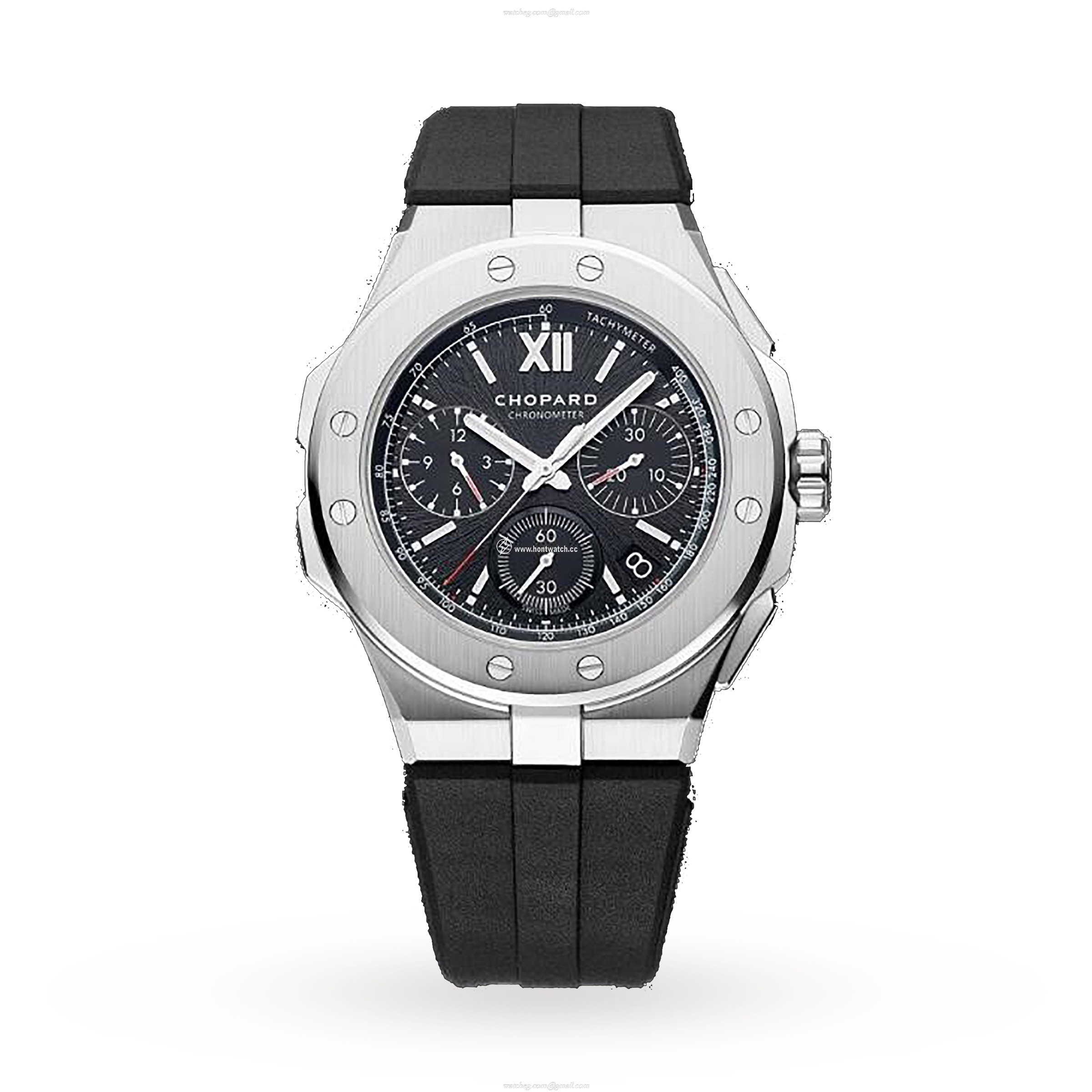 Chopard Alpine Eagle 298609-3004 | 44mm Automatic Watch | Black Dial & Rubber Strap