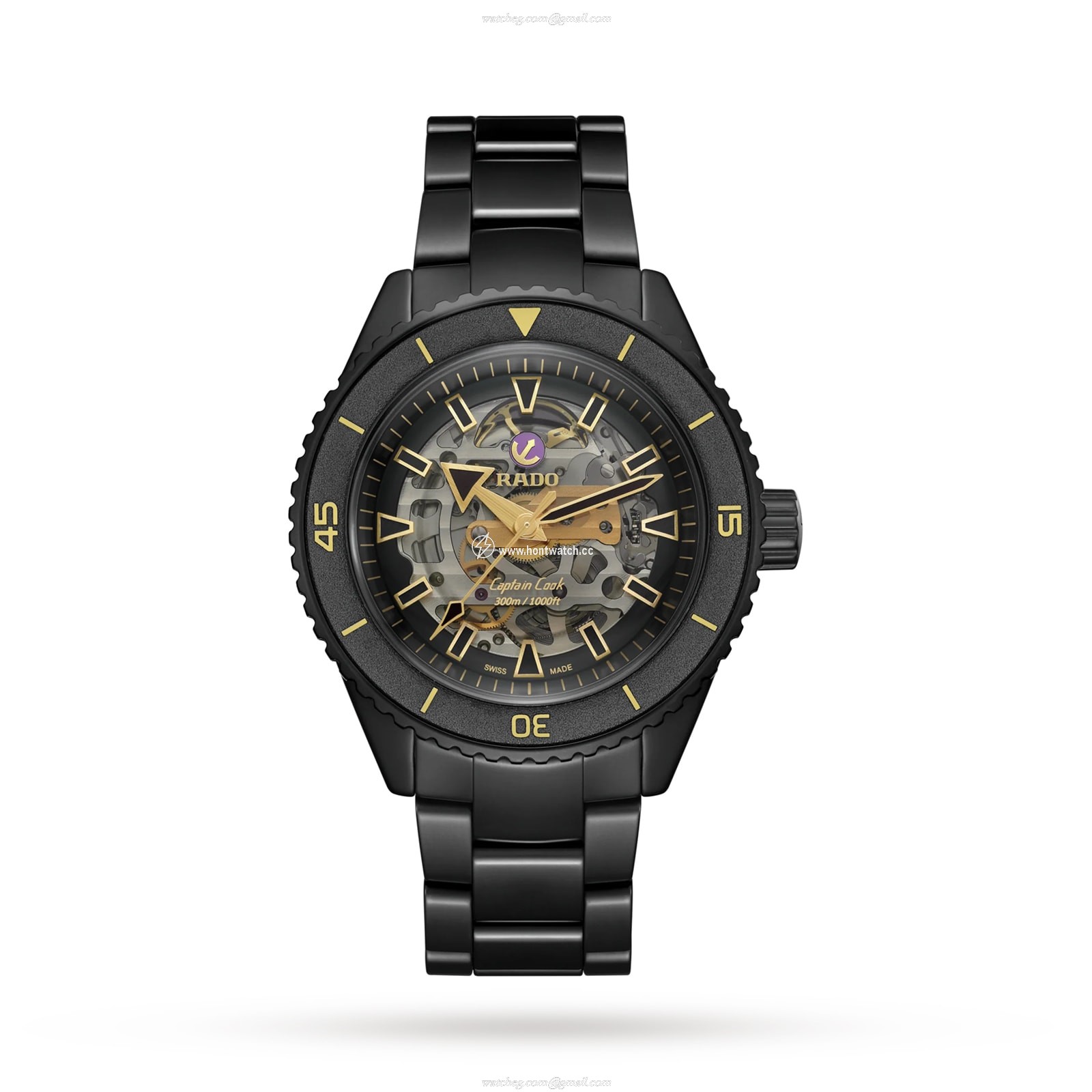 Rado Captain Cook R32147162 - Ceramic Automatic Skeleton Watch - 43mm