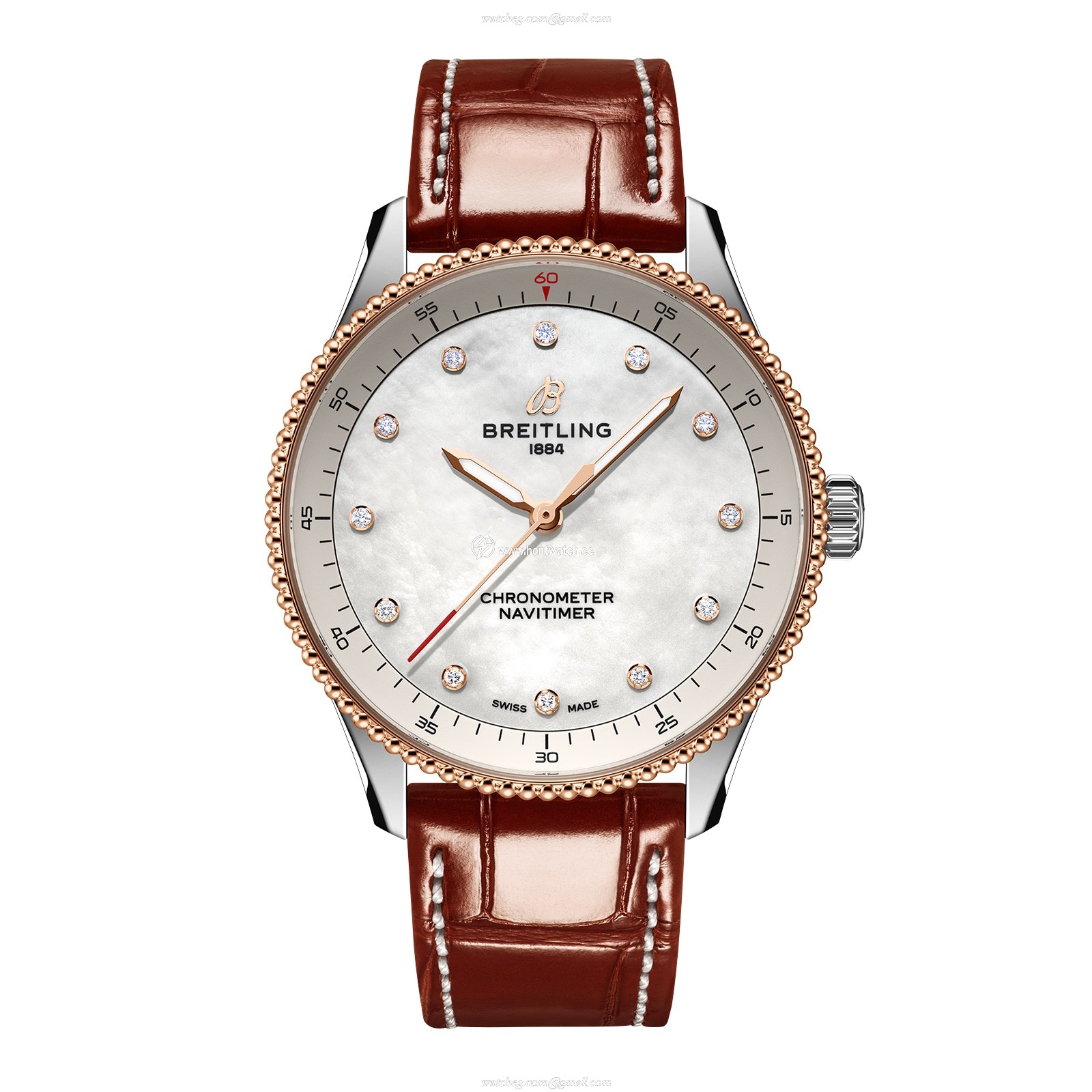 Breitling Navitimer 32mm White Dial - Stainless Steel & Rose Gold Quartz