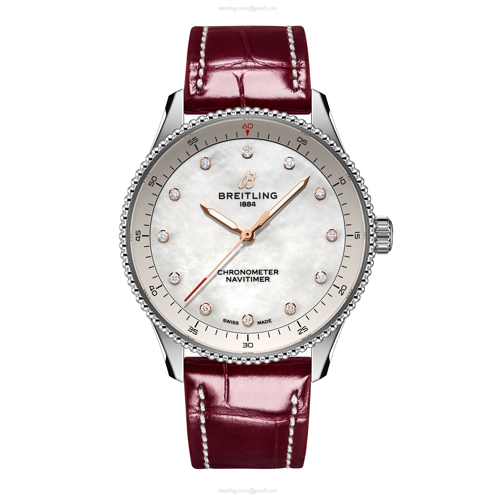 Breitling Navitimer 32mm Quartz Watch - White Dial Stainless Steel