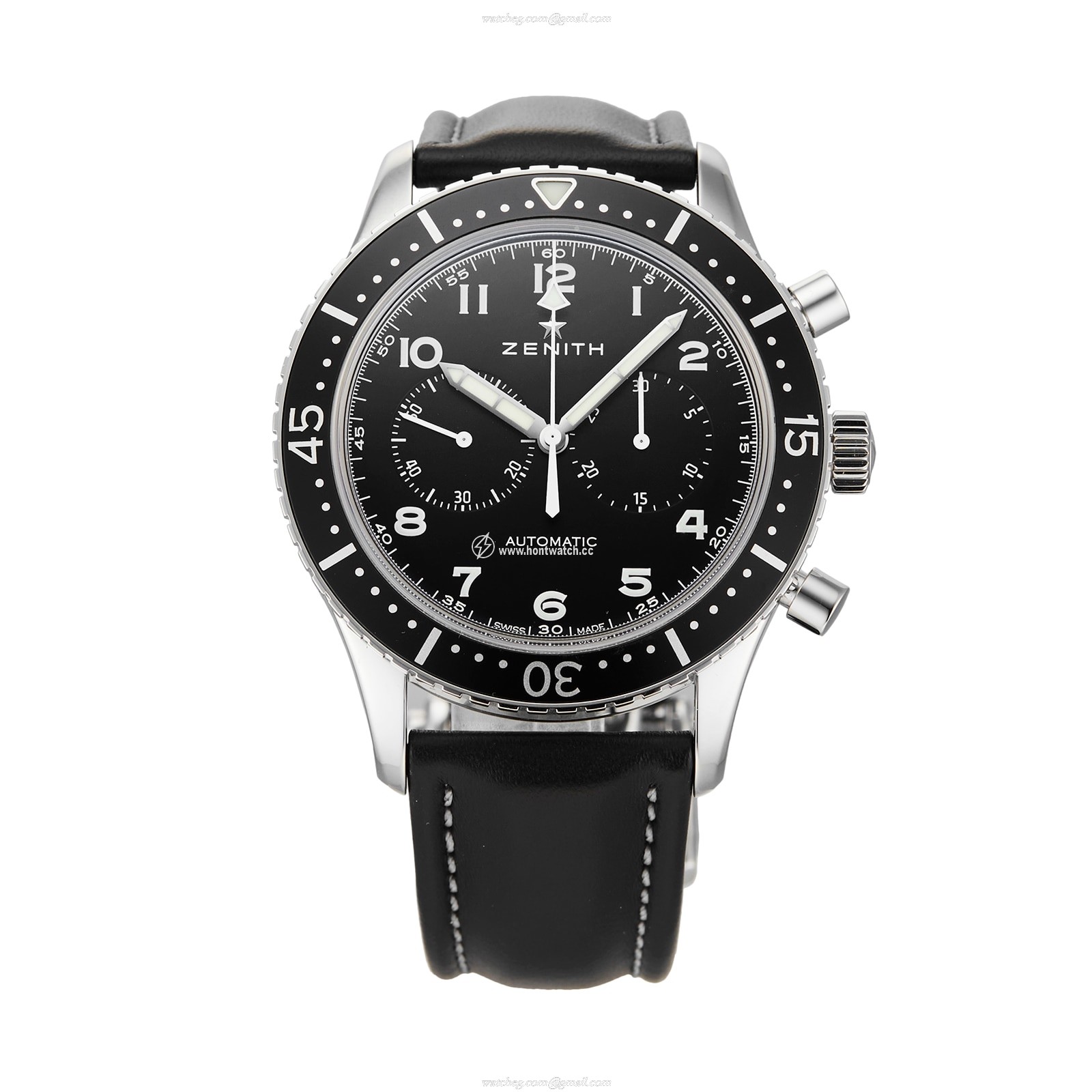 Zenith 03.2240.4069/21.C774 Automatic Watch - 43mm Stainless Steel - Black Dial