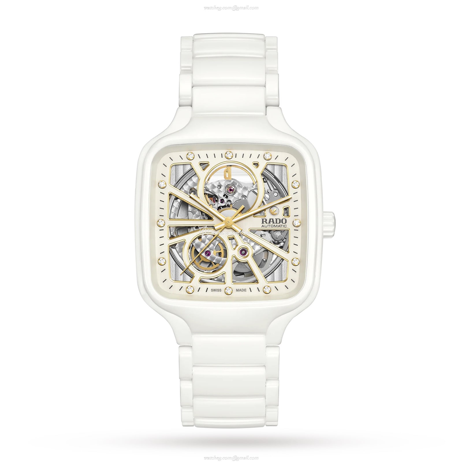 Rado True Square R27073702 Ceramic Automatic Skeleton Watch | 38mm