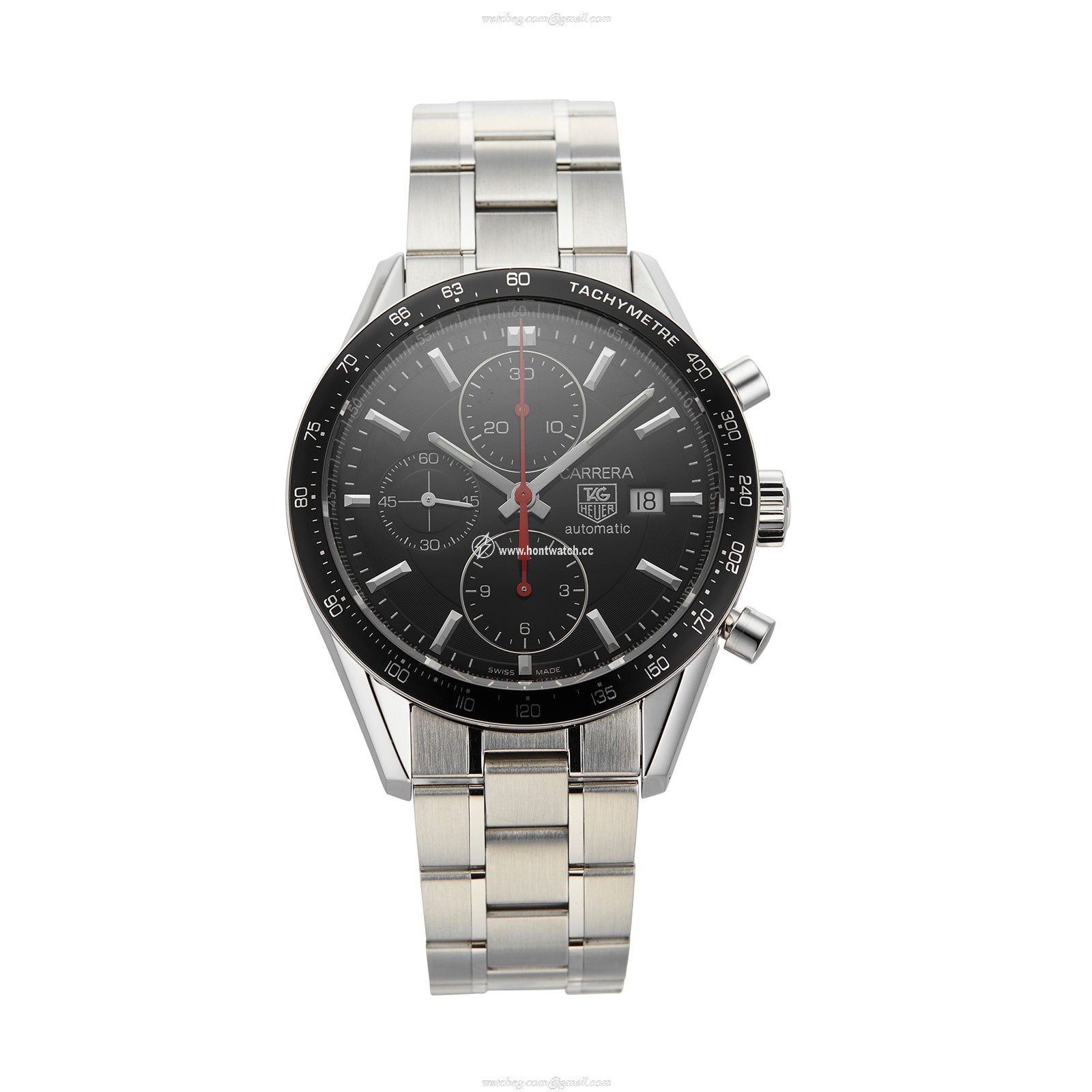 TAG Heuer Carrera CV2014-2 Automatic Watch - 41mm Black Dial - Stainless Steel