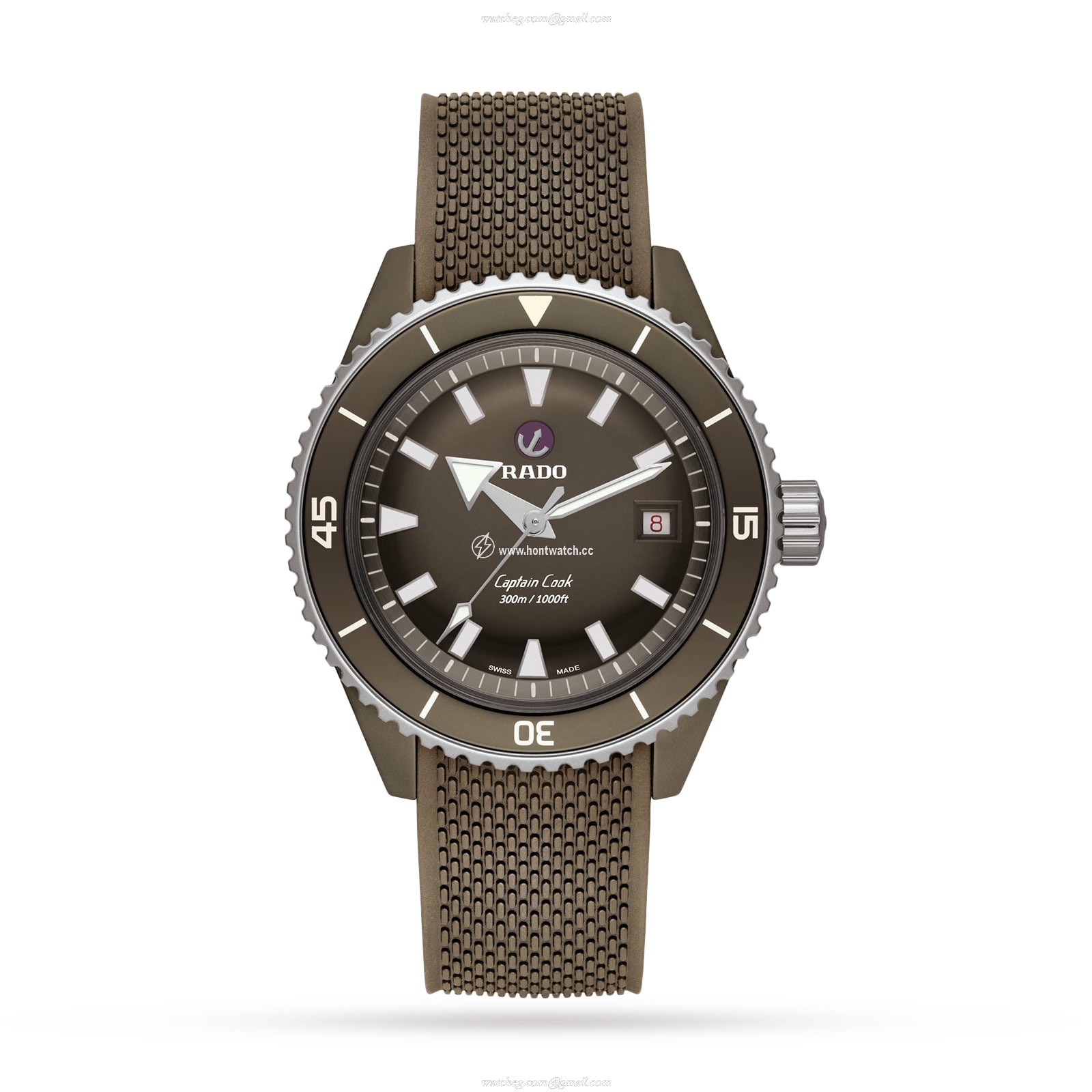 Rado Captain Cook R32130318 - Green Ceramic Automatic Watch - 43mm