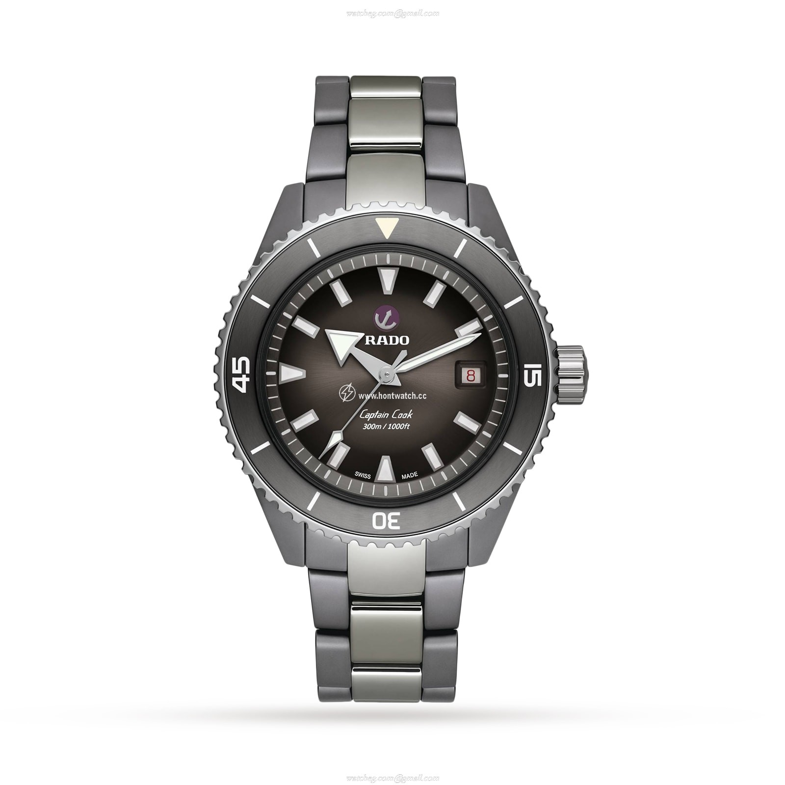 Rado Captain Cook R32144102 - Automatic Grey Ceramic Watch | 43mm