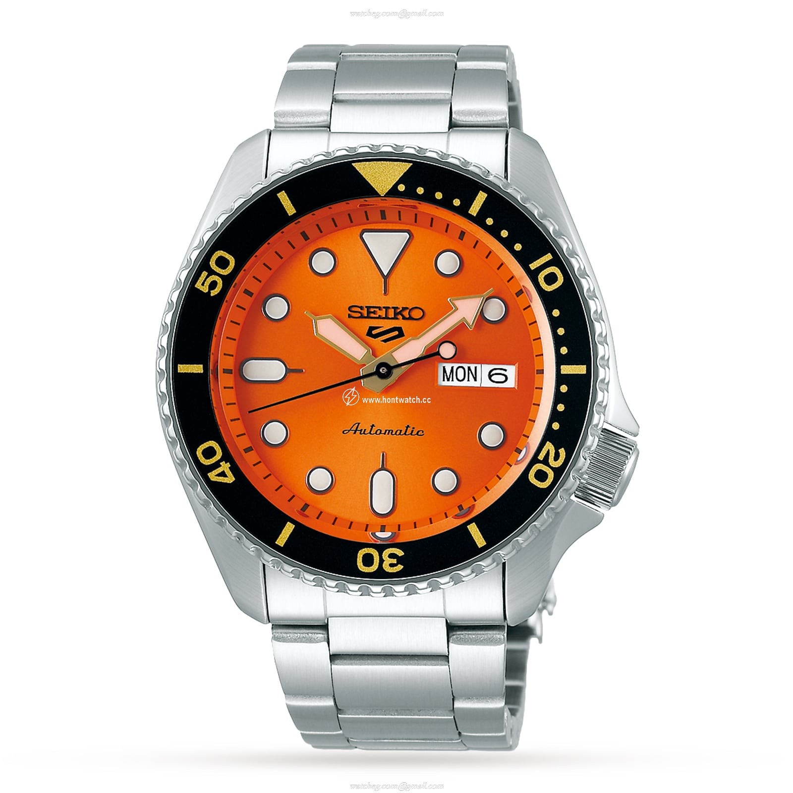 Seiko 5 Sports SRPD59K1 Automatic Orange Watch - 42mm Stainless Steel