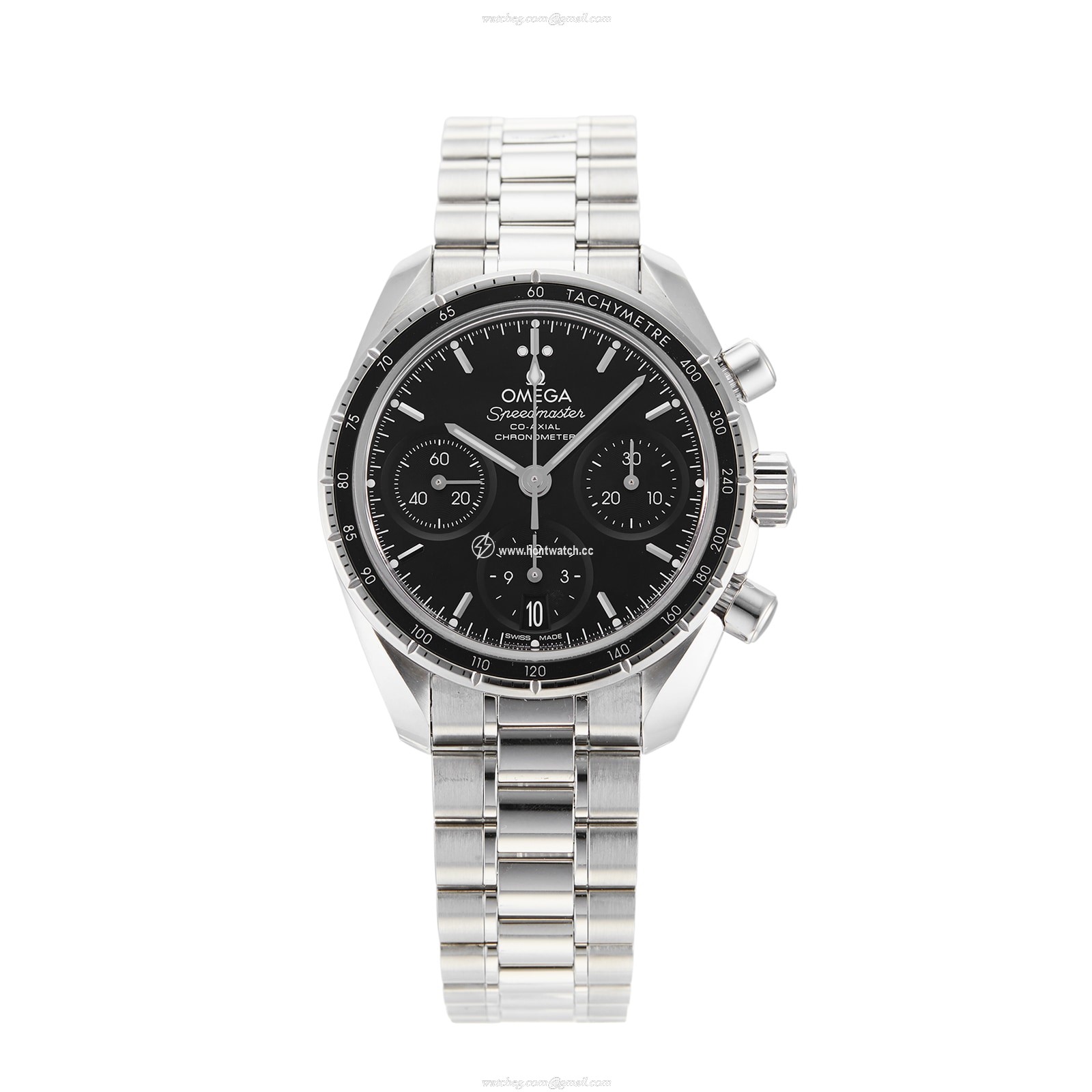 Omega Speedmaster 38mm Automatic Chronograph - Black Dial Stainless Steel
