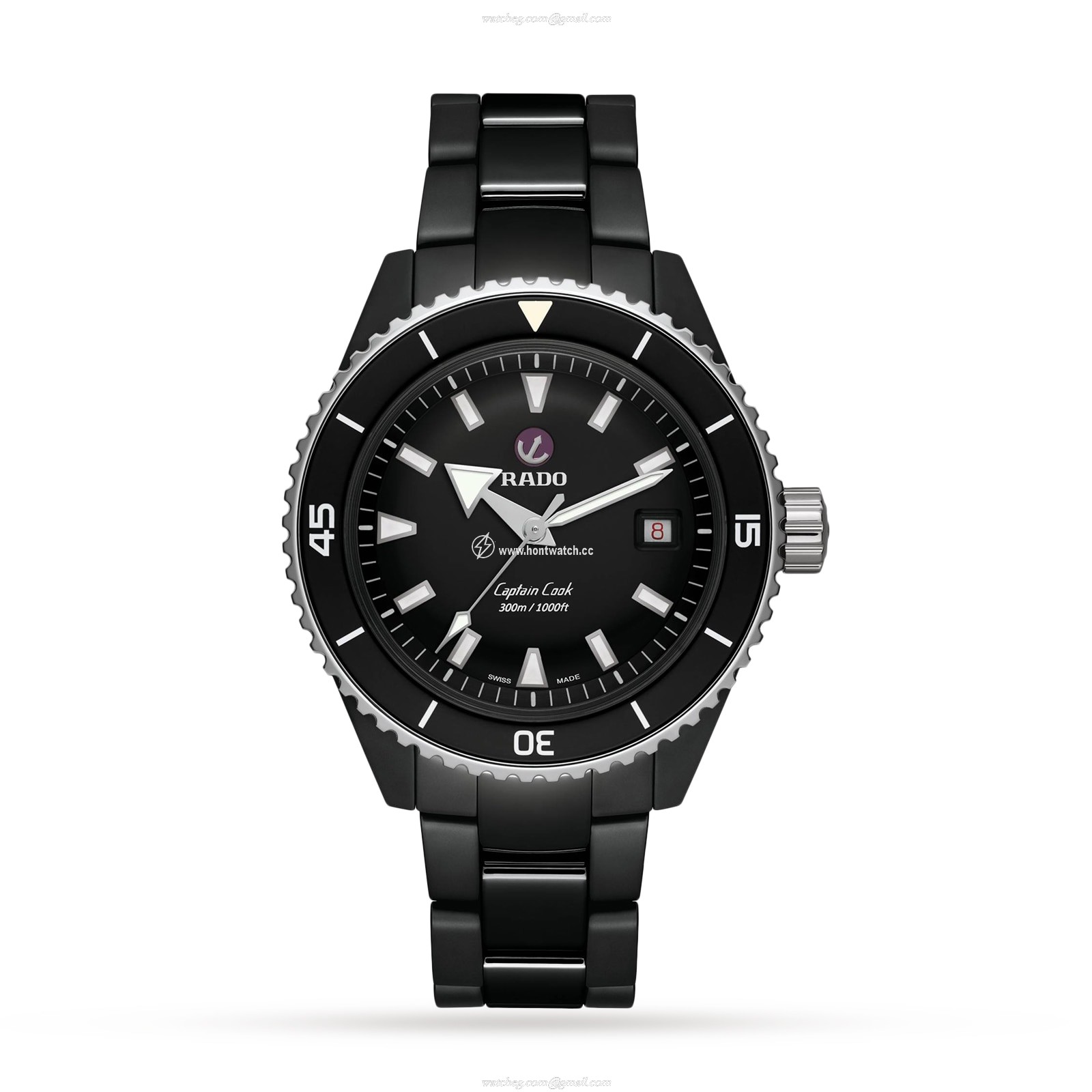 Rado Captain Cook R32129152 | Automatic Ceramic Black Watch | 43mm