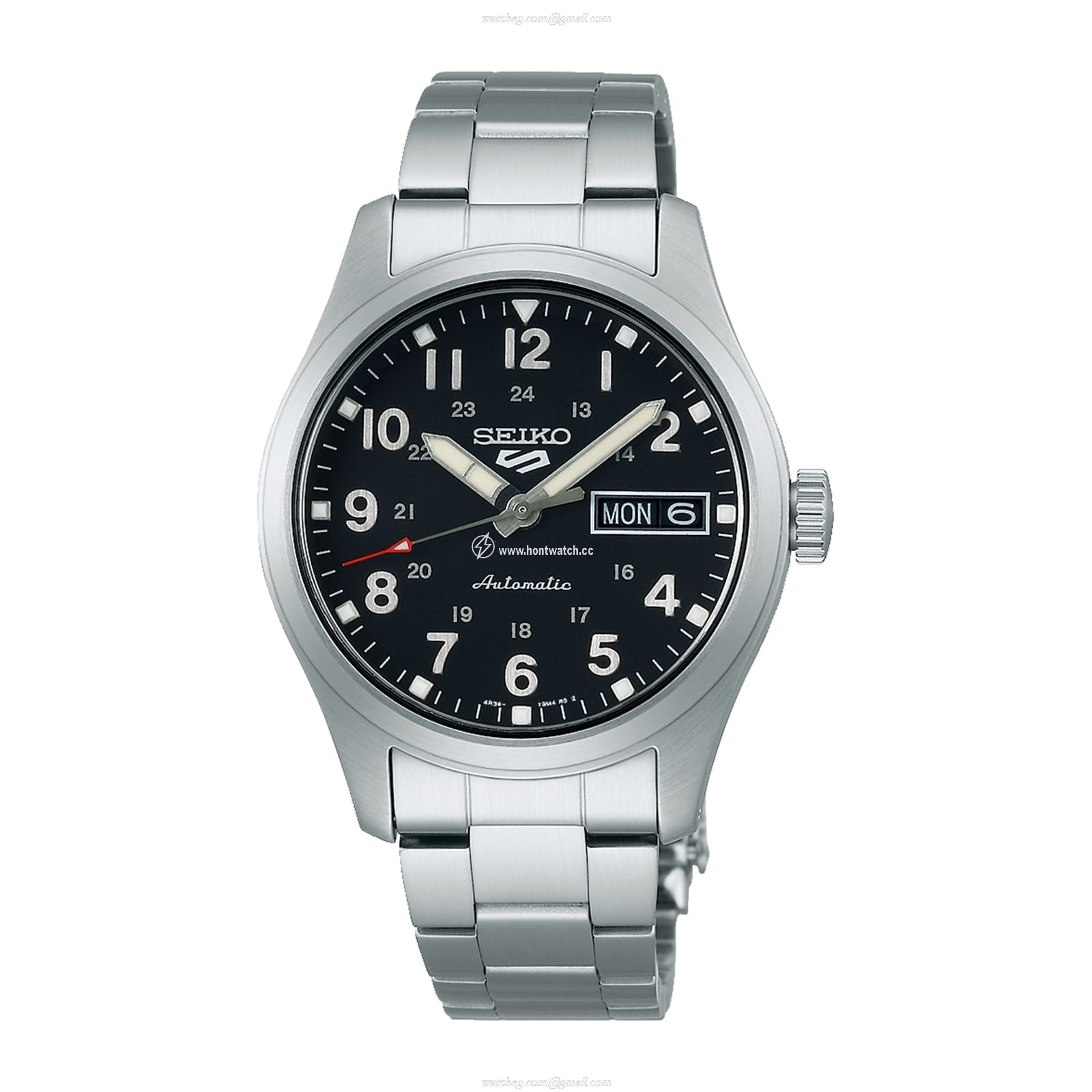 Seiko 5 Sports SRPJ81K1 - 36mm Black Automatic Watch - Stainless Steel