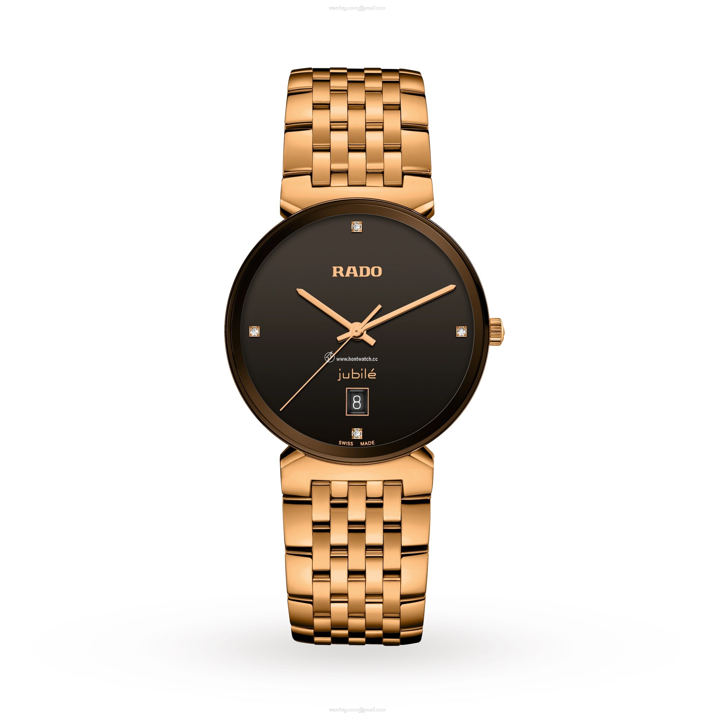 Rado Florence Classic Brown Dial Watch - 38mm Stainless Steel & Rose Gold