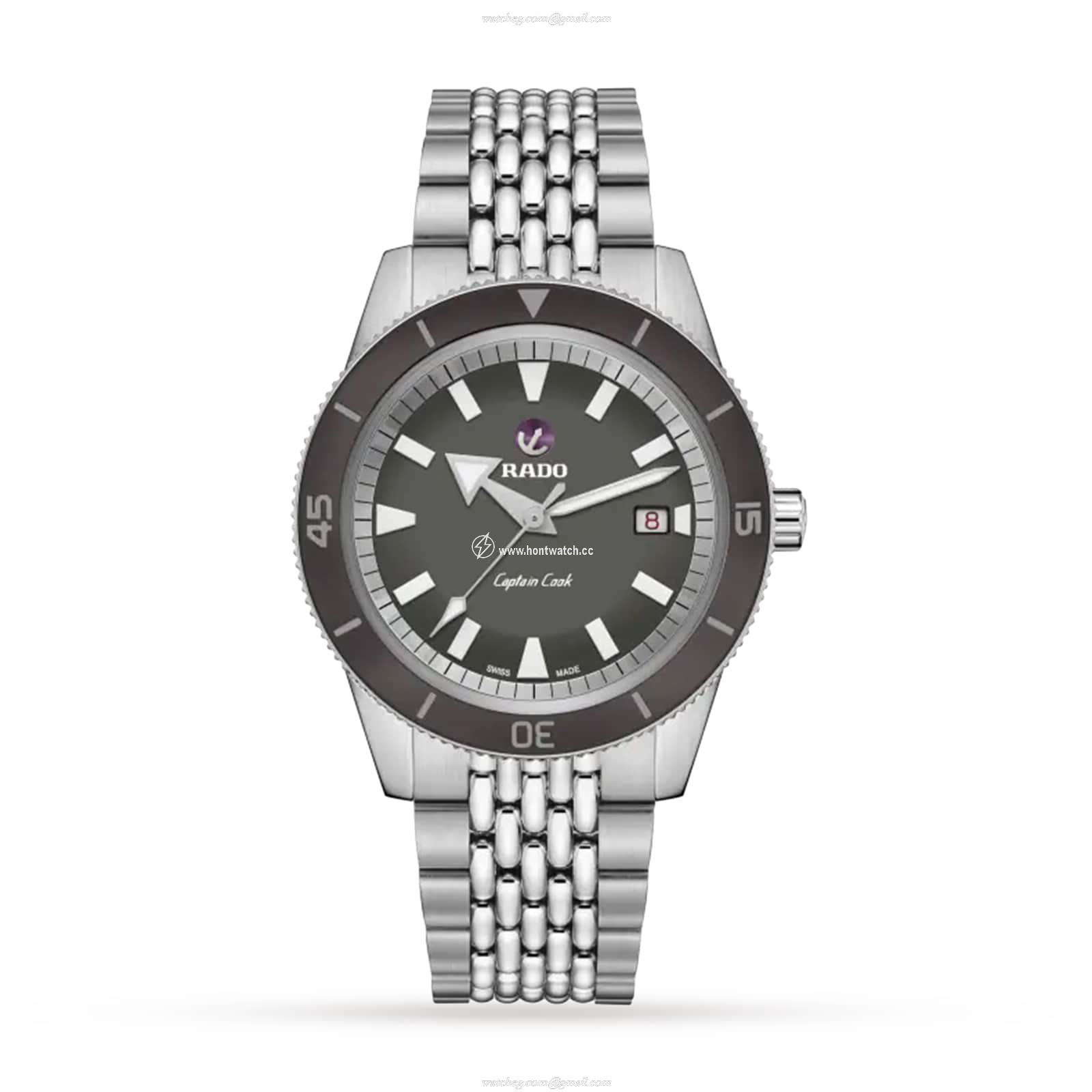 Rado Captain Cook Automatic Grey Watch - 42mm Stainless Steel | R32505019