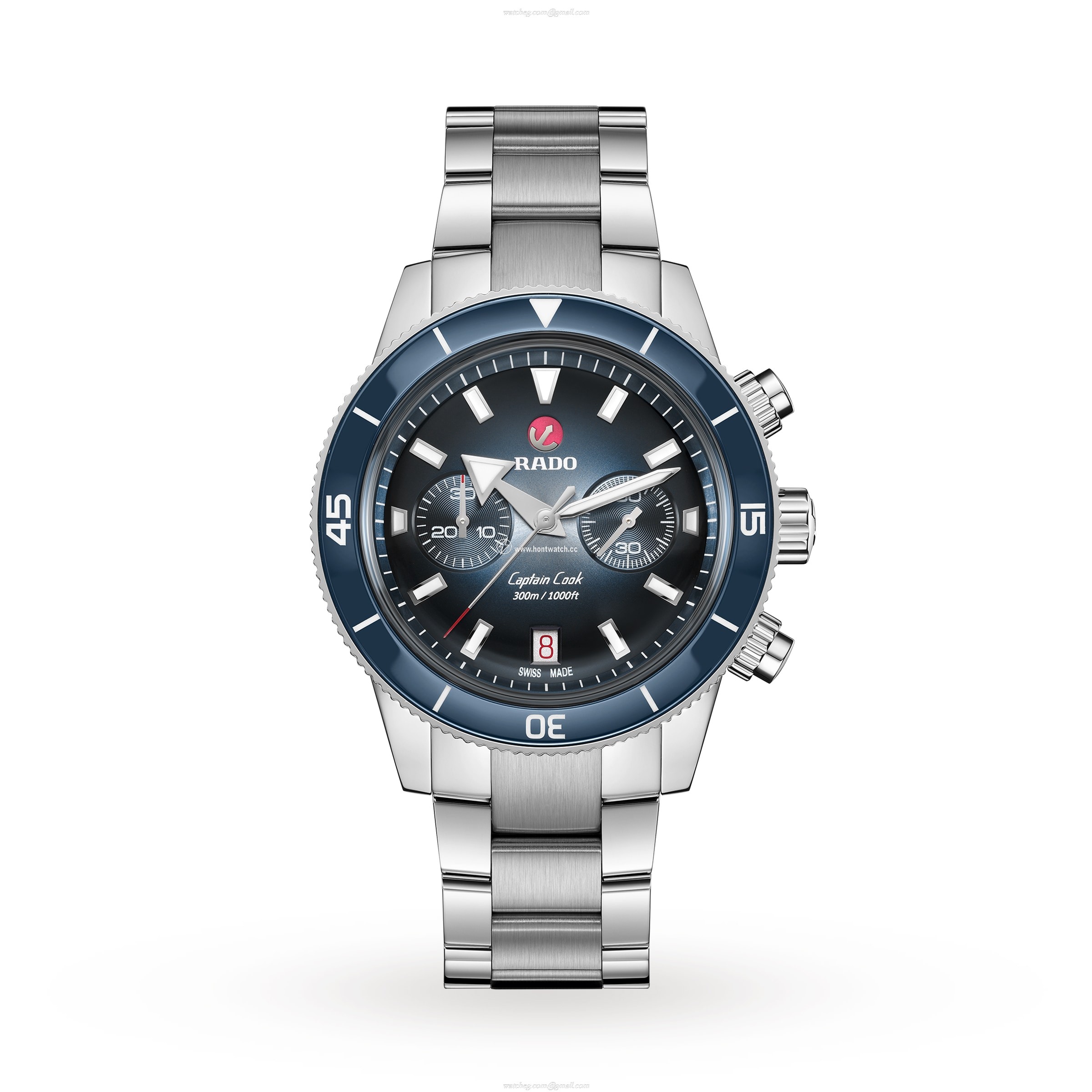 Rado Captain Cook R32145208 | 43mm Automatic Black Dial | Stainless Steel
