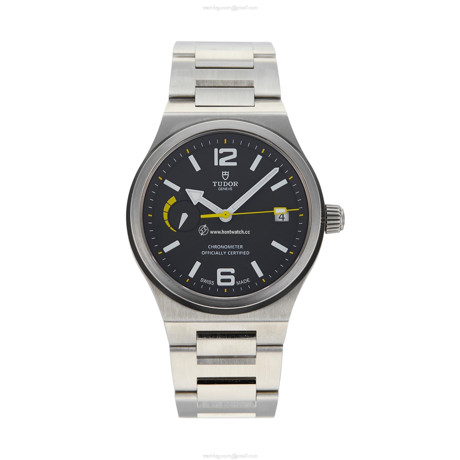 Tudor North Flag M91210N - 40mm Stainless Steel Automatic Watch - Black Dial