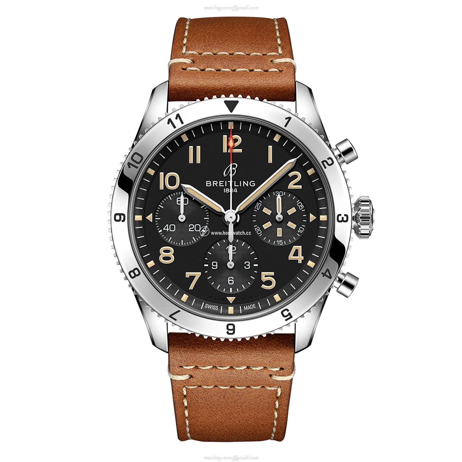 Breitling Aviator 8 Automatic Watch - 42mm Stainless Steel Black Dial