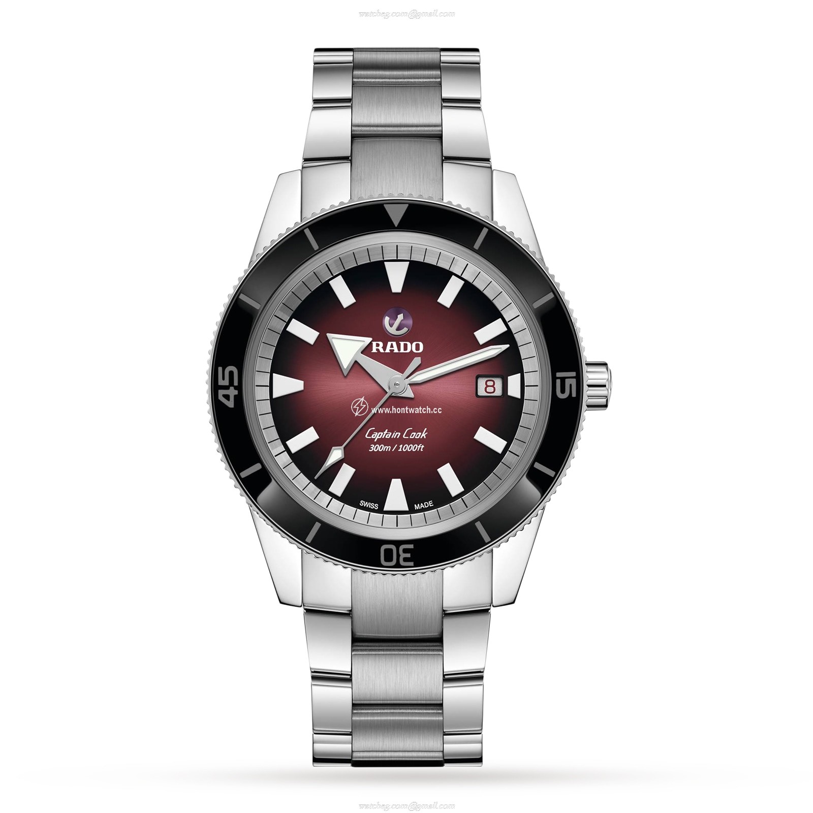 Rado Captain Cook R32105353 Automatic - Red Dial - 42mm Stainless Steel