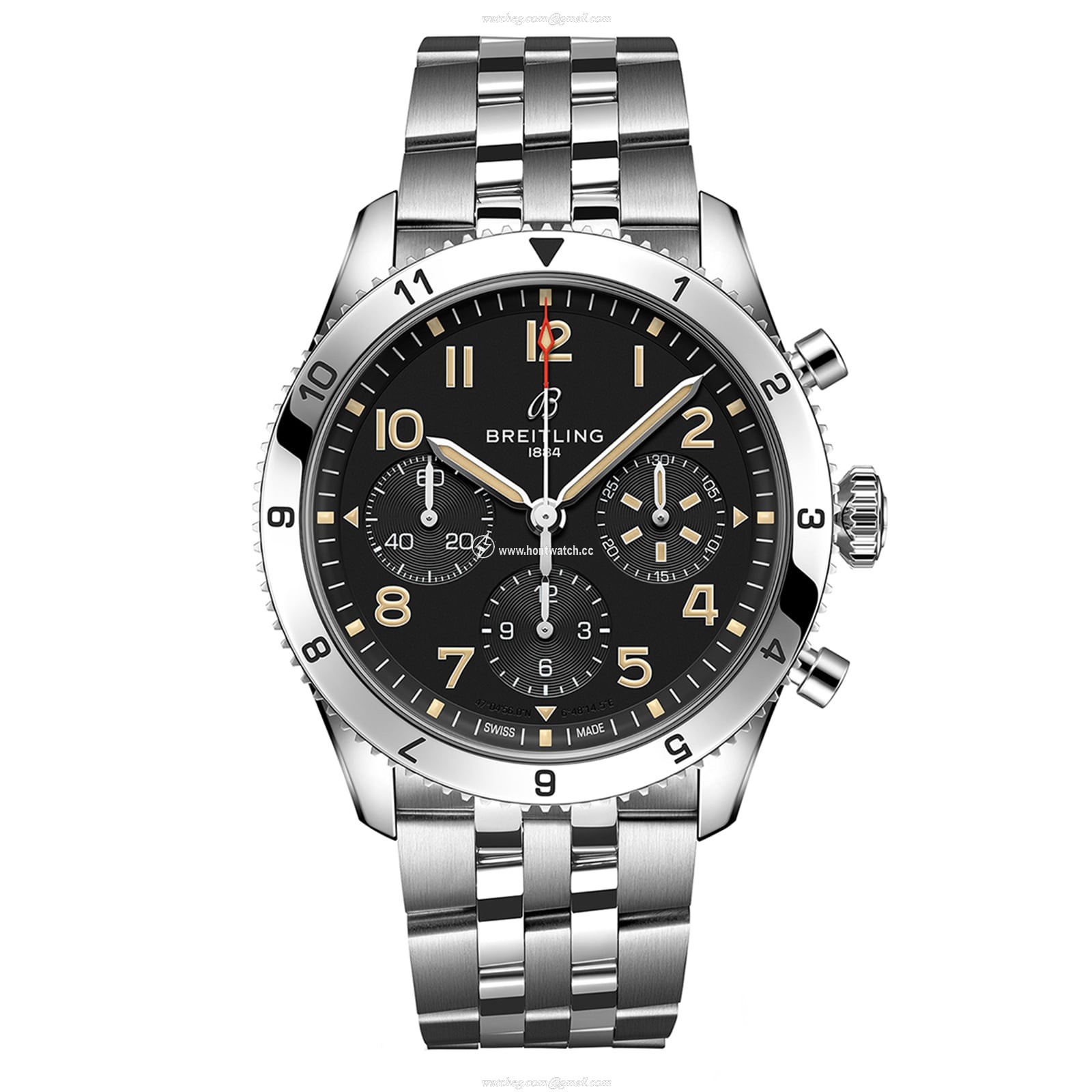 Breitling Aviator 8 Automatic Watch - 42mm Stainless Steel Black Dial