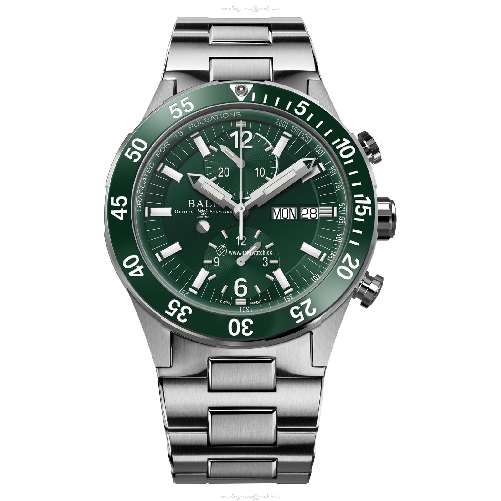 BALL Roadmaster DC3030C-S2-GR Titanium Automatic Green Watch - 42mm