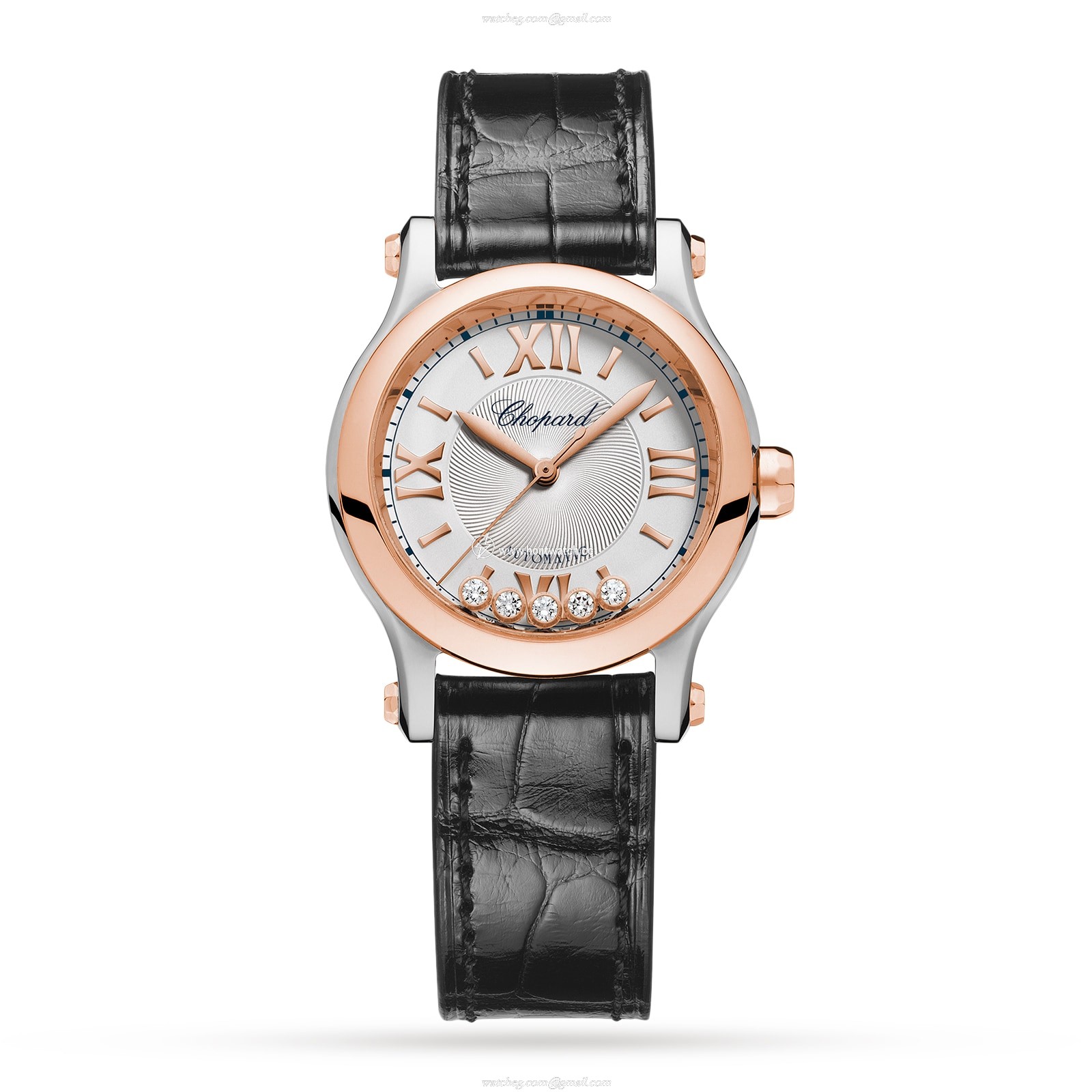 Chopard Happy Sport Automatic Watch | Silver Dial | Stainless Steel & Rose Gold