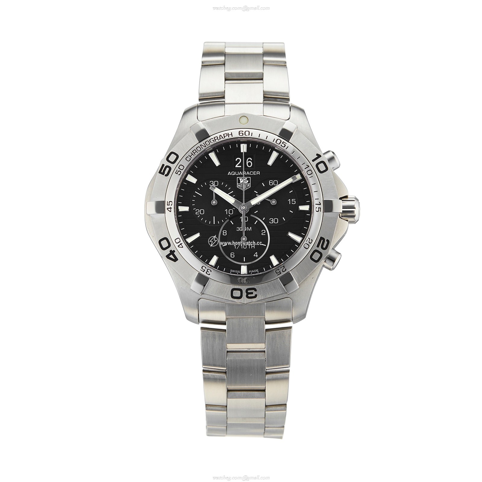 TAG Heuer Aquaracer Quartz Watch - 43mm Black Dial - Stainless Steel