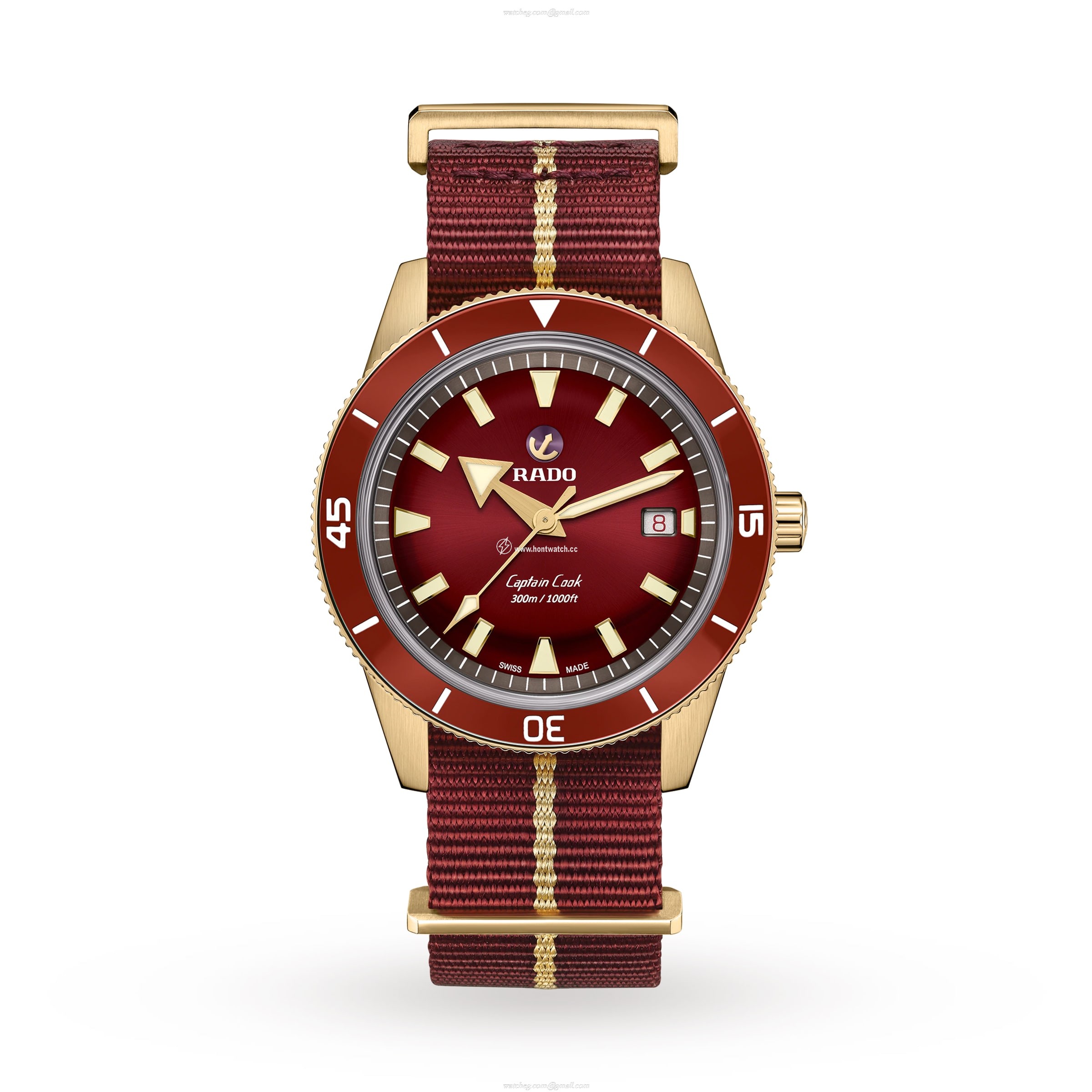 Rado Captain Cook Bronze & Ceramic Automatic Red Watch - 42mm