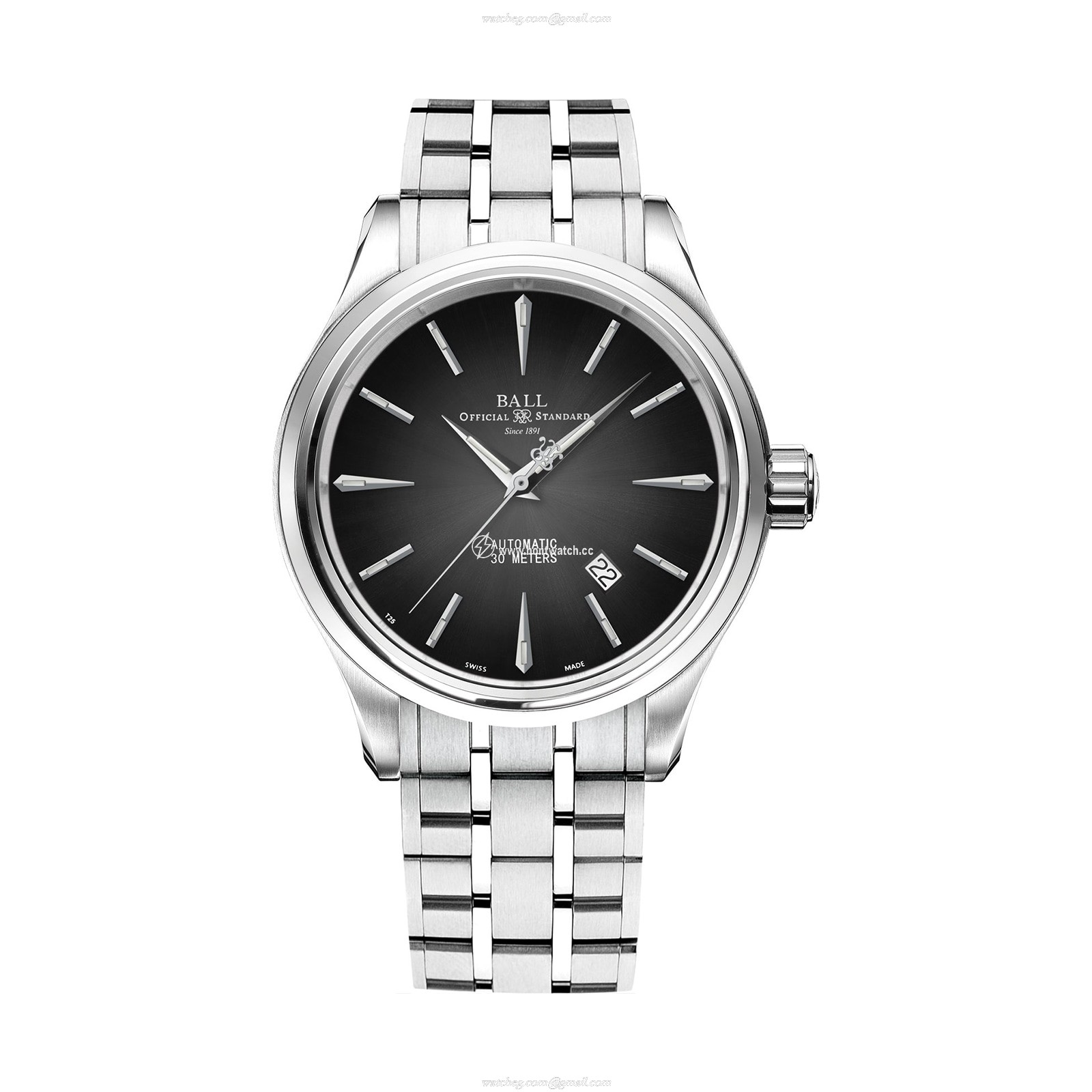BALL Trainmaster NM9080D-S1J-BK Automatic Watch - 40mm Stainless Steel