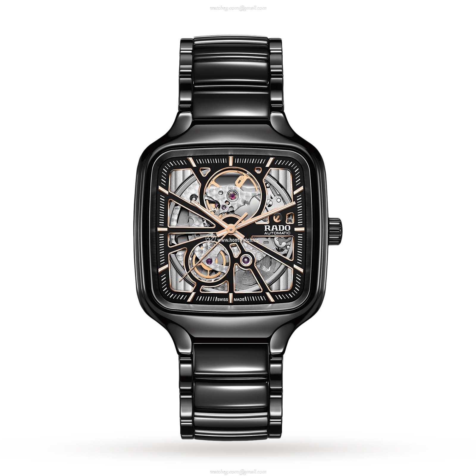 Rado True Square R27086162 Ceramic Automatic Skeleton Watch | 38mm Unisex