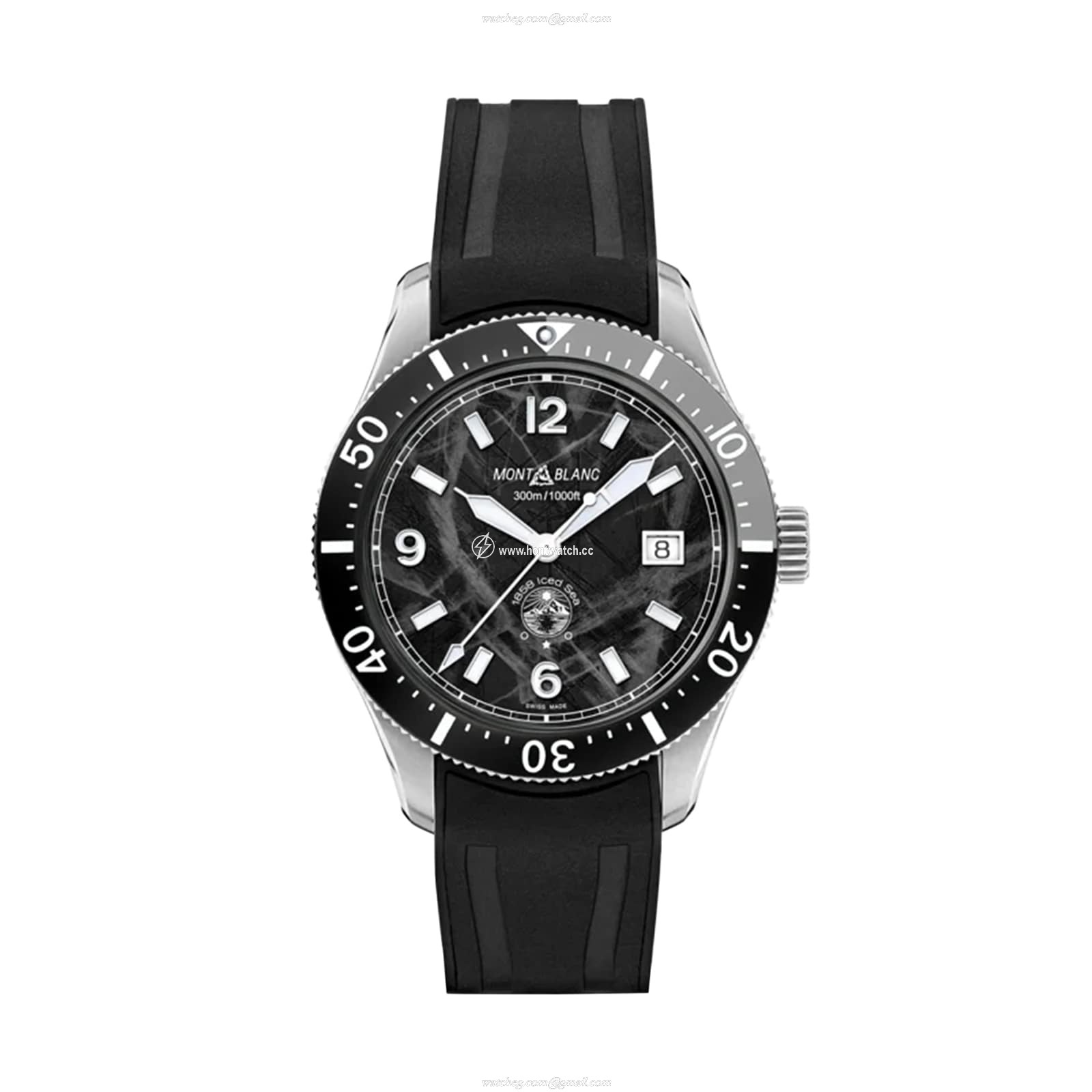 Montblanc 1858 Iced Sea Automatic 41mm Black Dial - Stainless Steel