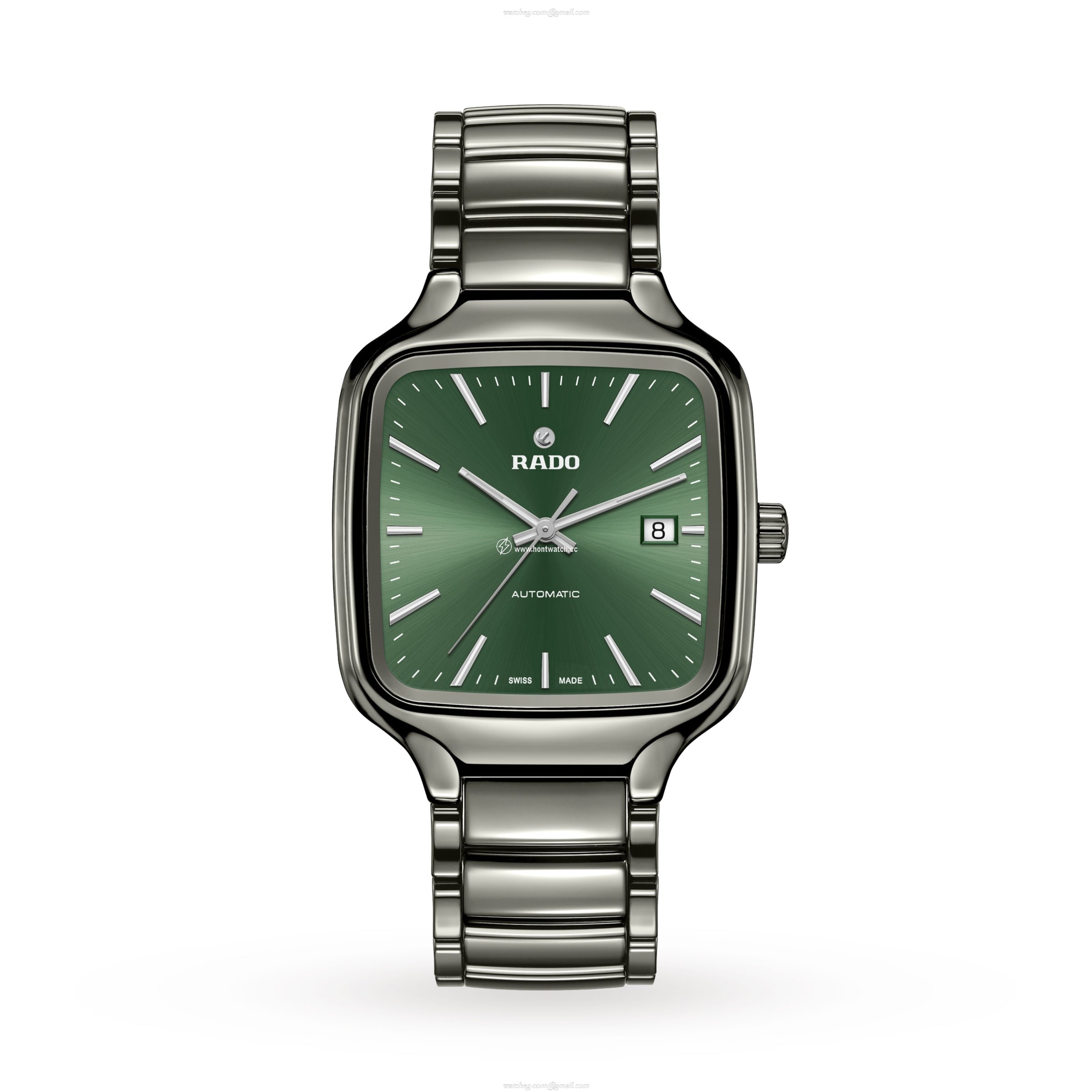 Rado True Square R27077312 | Automatic Ceramic Watch | Green Dial 38mm