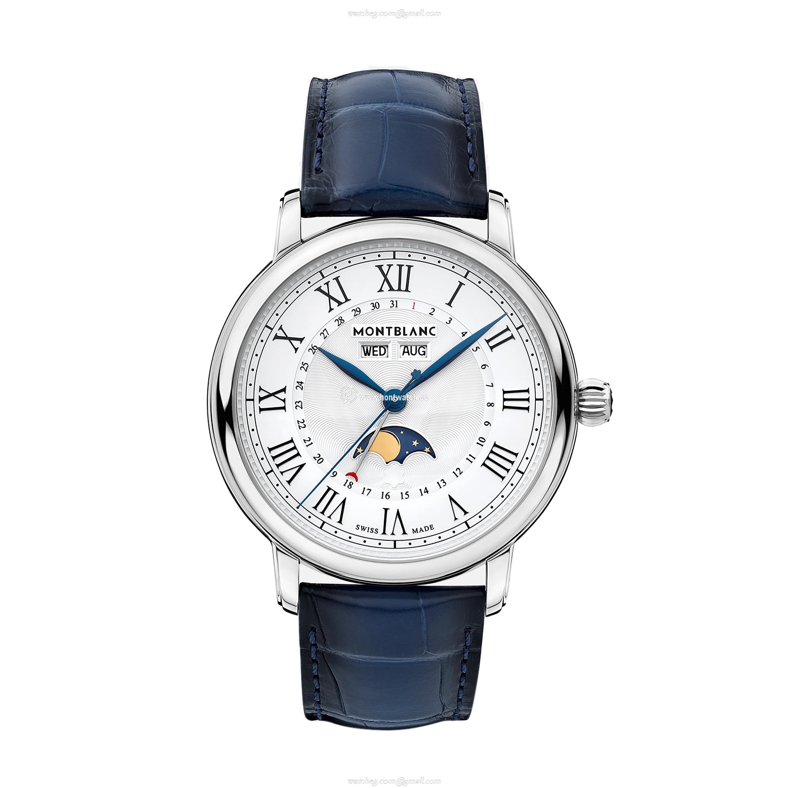 Montblanc Star Legacy 128676 - 42mm Automatic Watch - Stainless Steel & White Dial