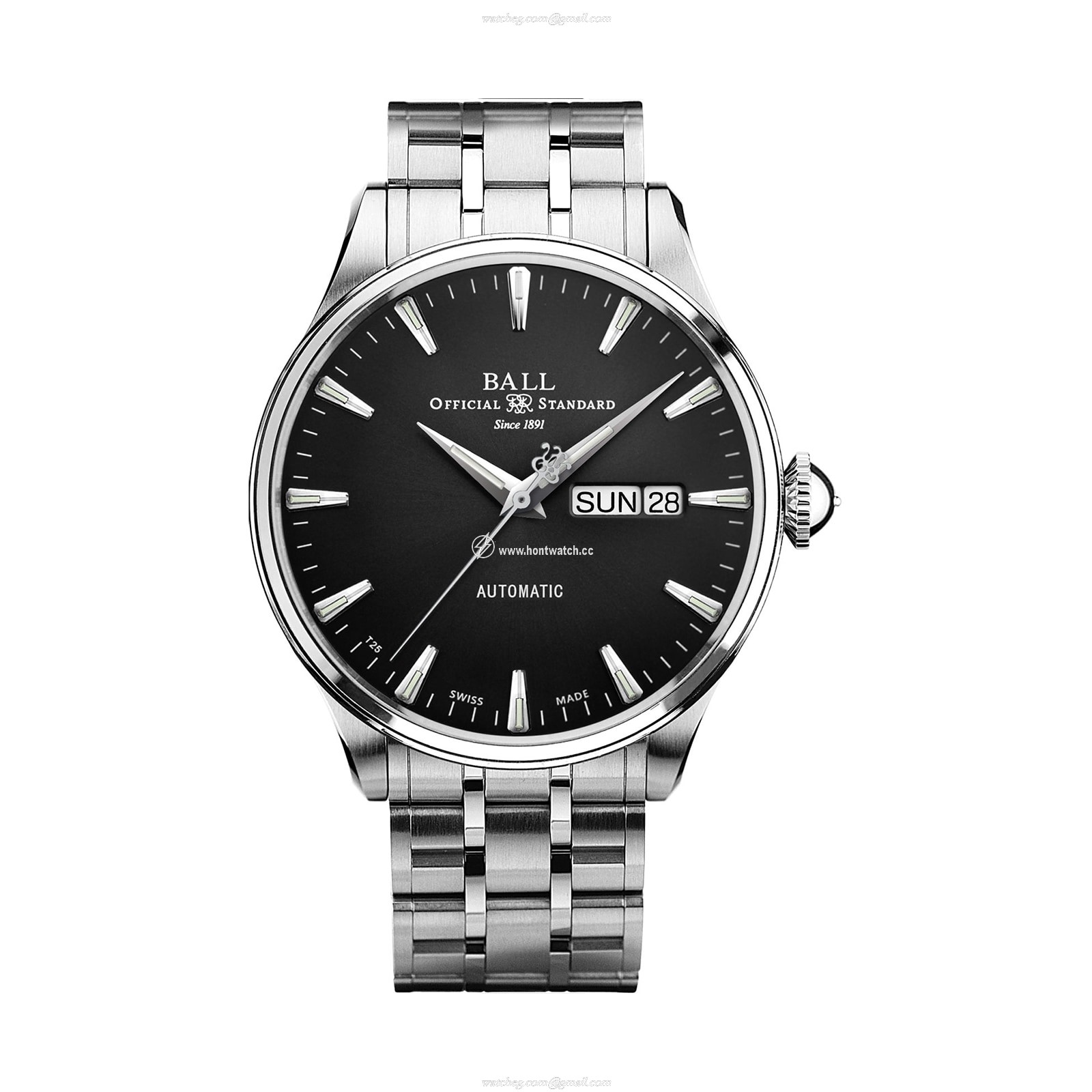 BALL Trainmaster NM2080D-S1J-BK Automatic Watch - 39.5mm Stainless Steel