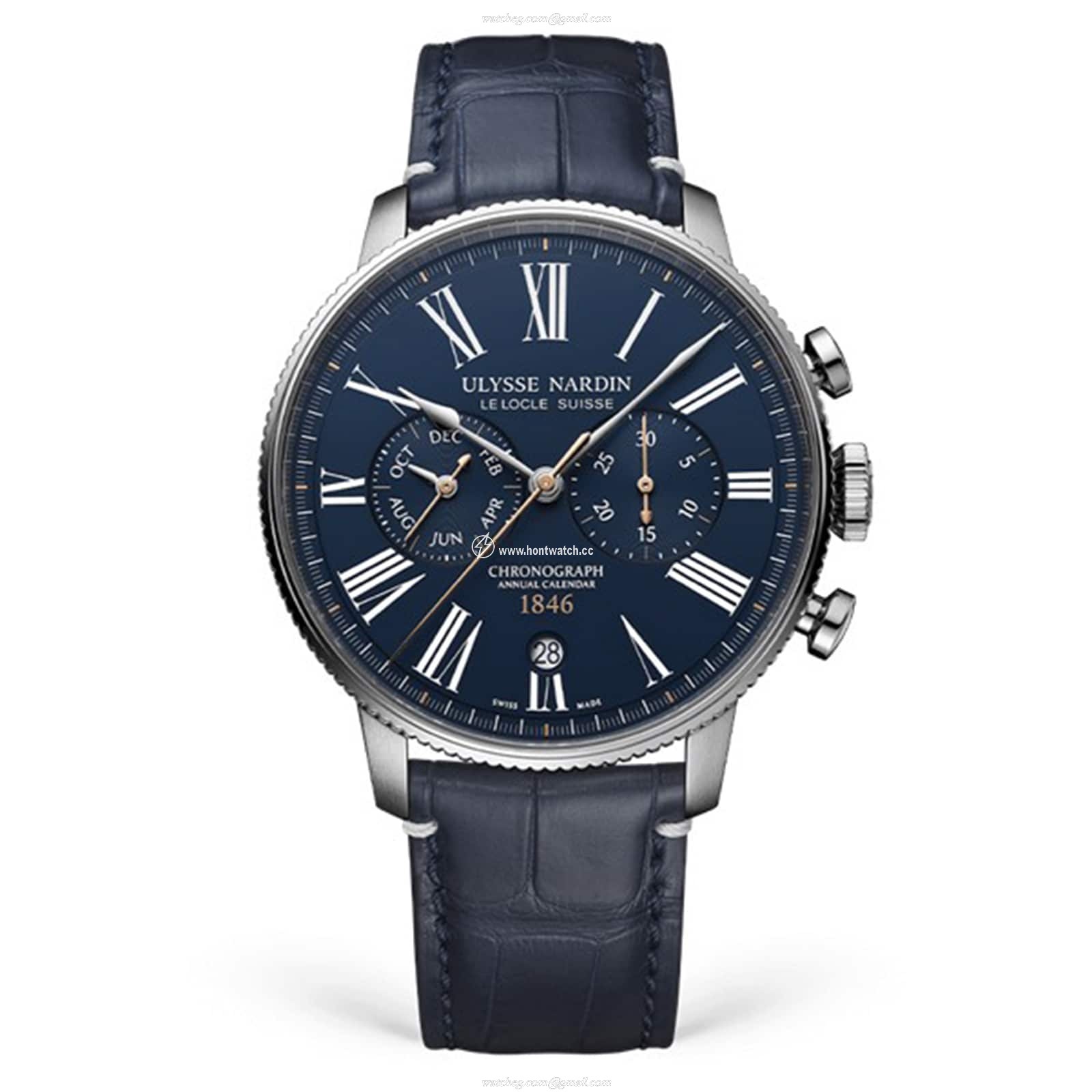 Ulysse Nardin Marine 1533-320LE - Automatic Blue Dial Stainless Steel Watch
