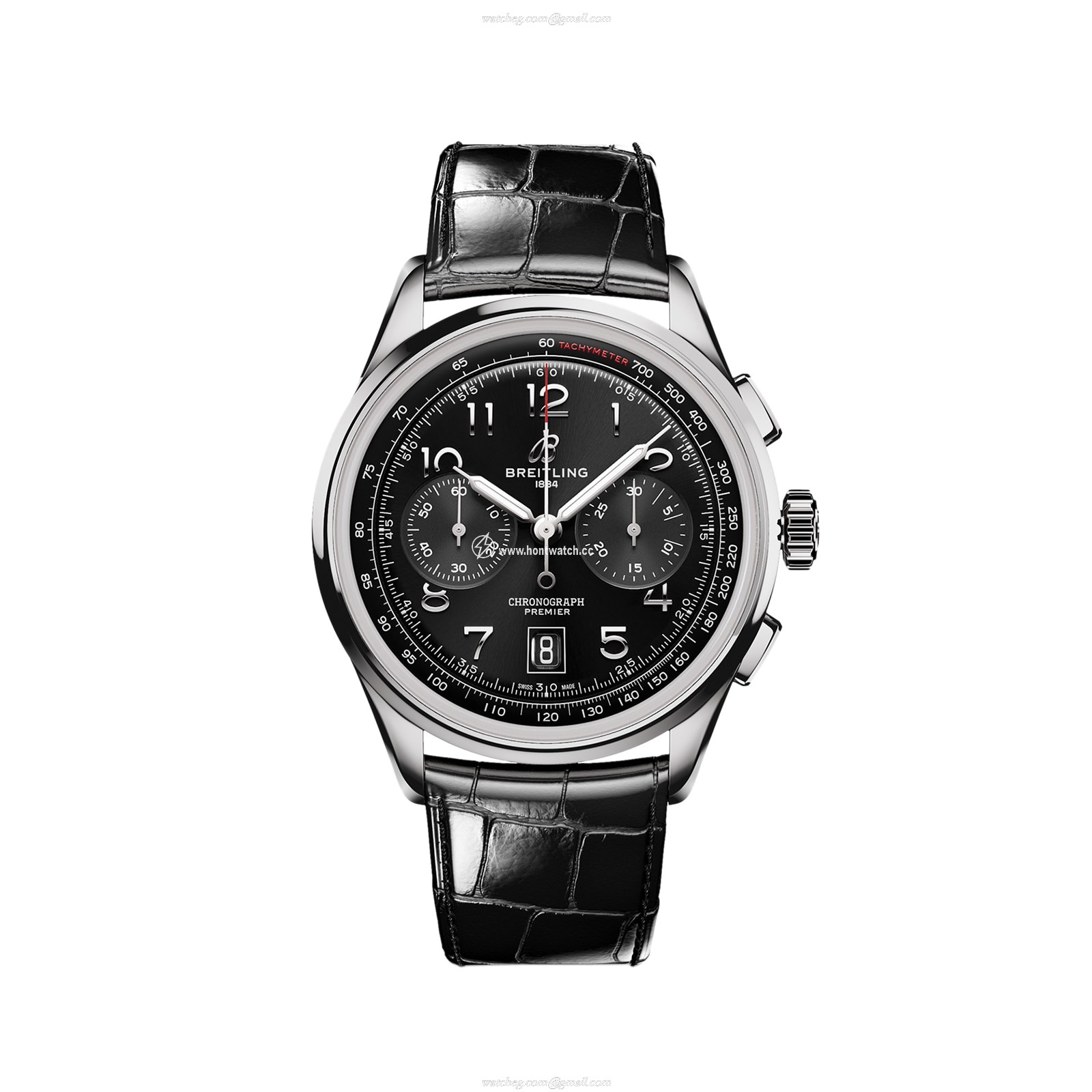 Breitling Premier AB0145221B1P1 | 42mm Stainless Steel Automatic Watch - Black Dial