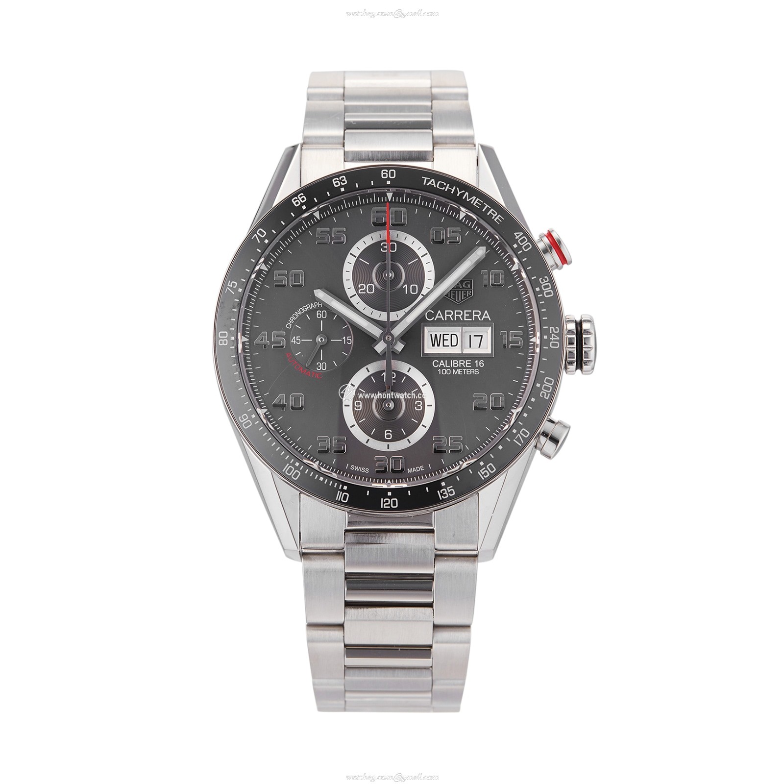 TAG Heuer Carrera CV2A1U.BA0738 | 43mm Automatic Grey Dial | Stainless Steel & Ceramic