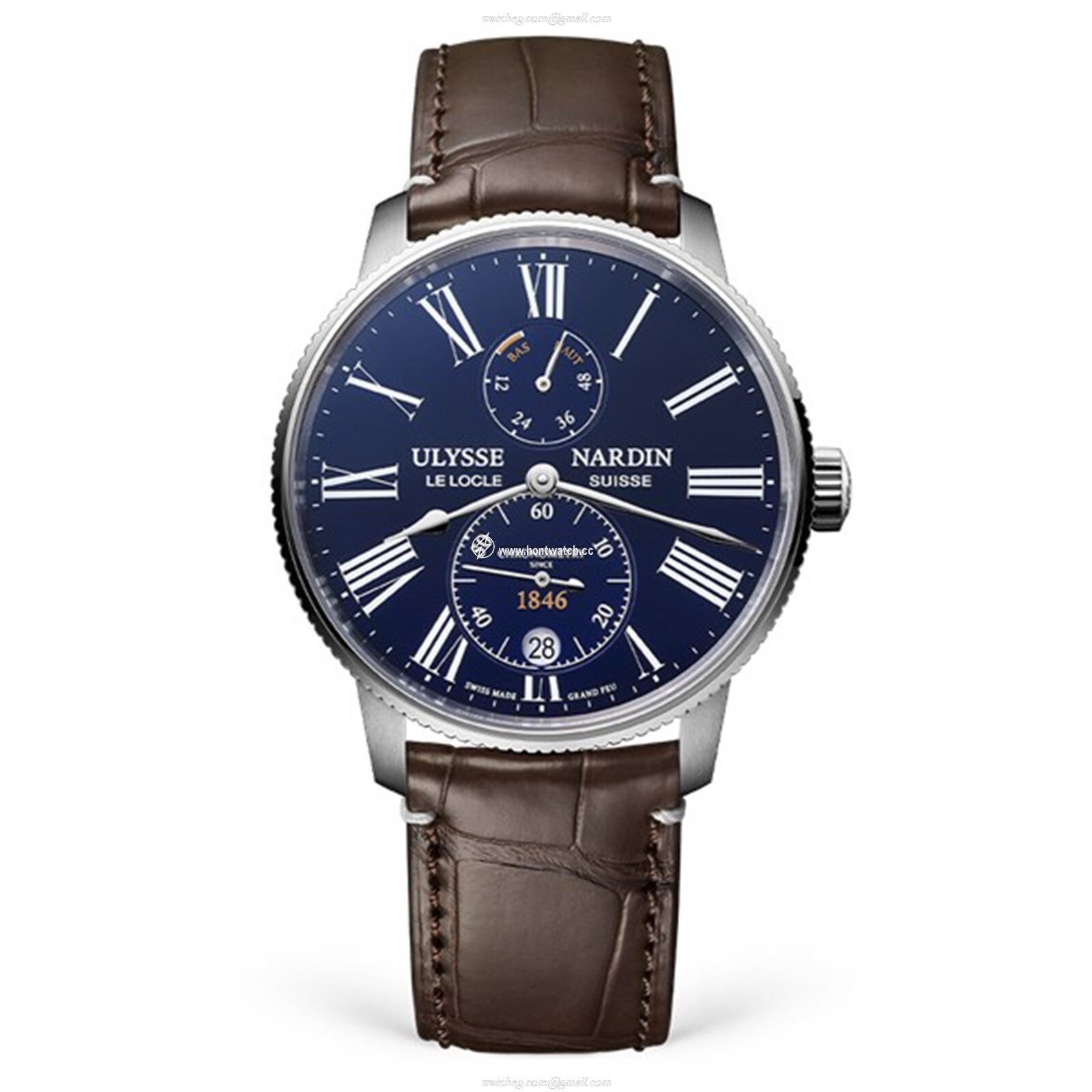 Ulysse Nardin Marine Automatic Blue Dial Watch - 42mm Stainless Steel