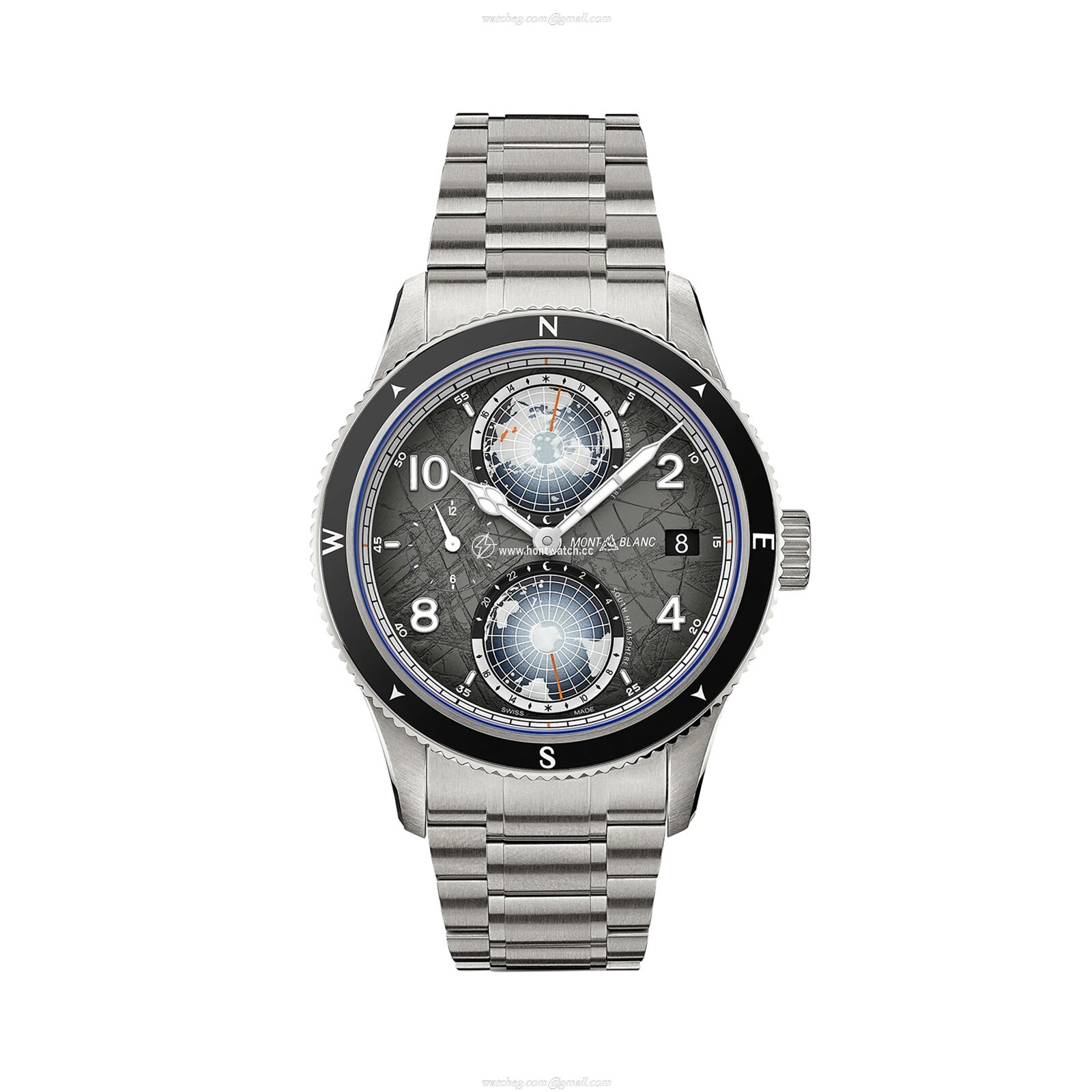 Montblanc 1858 Geosphere Titanium Automatic Grey Watch - 42mm