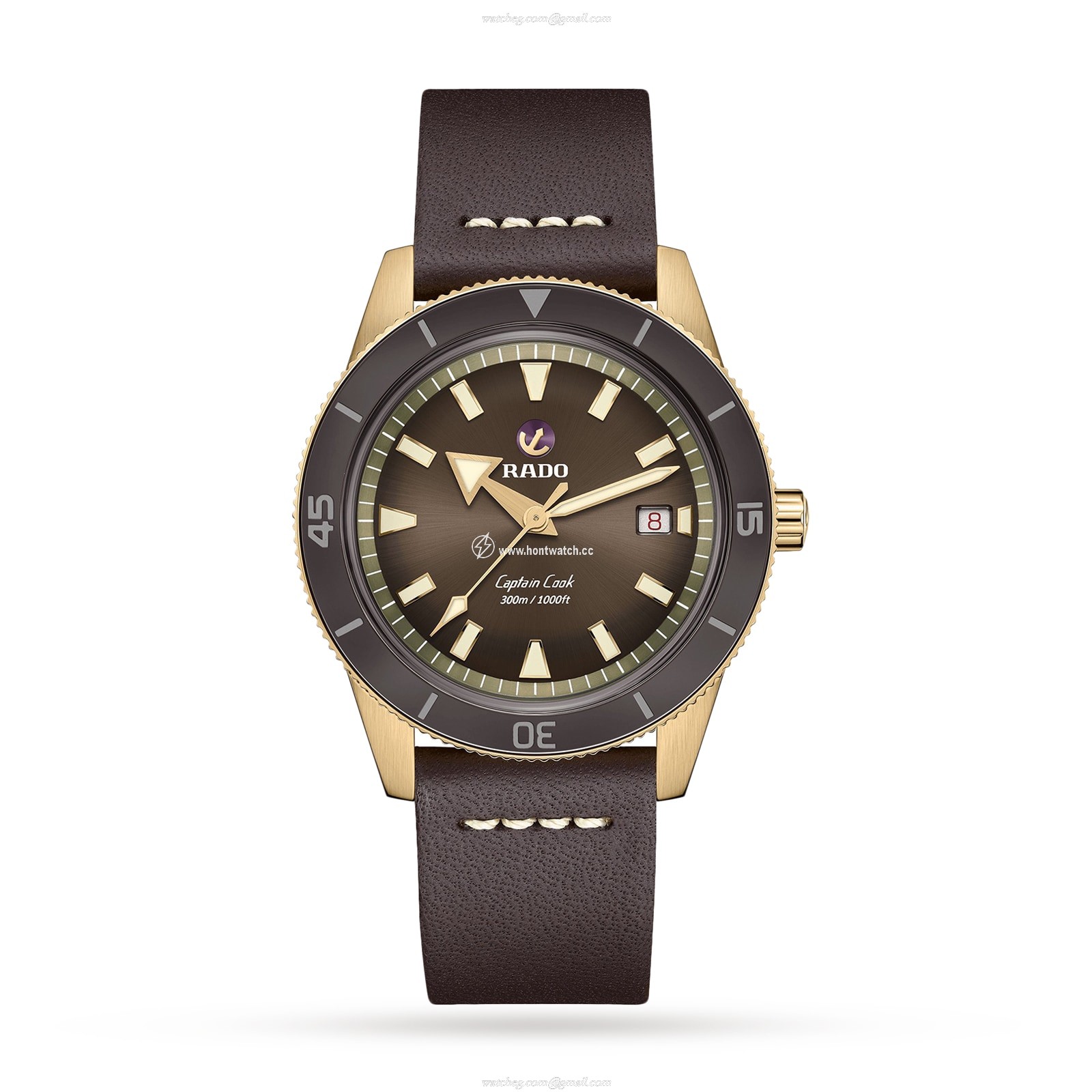 Rado Captain Cook Bronze Automatic Watch - 42mm Bronze Case & Leather Strap