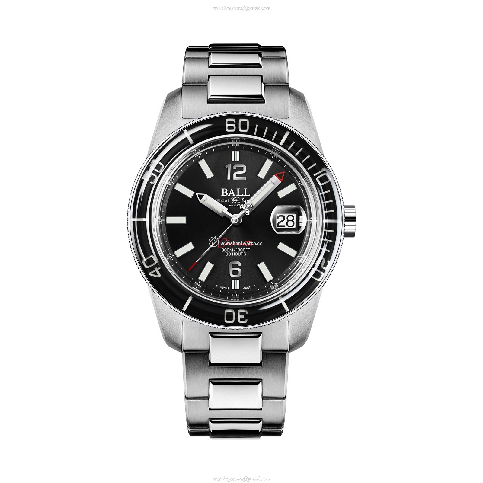 BALL Engineer M DD3100A-S1C-BK Automatic Watch - Black Dial | 41.5mm Stainless Steel