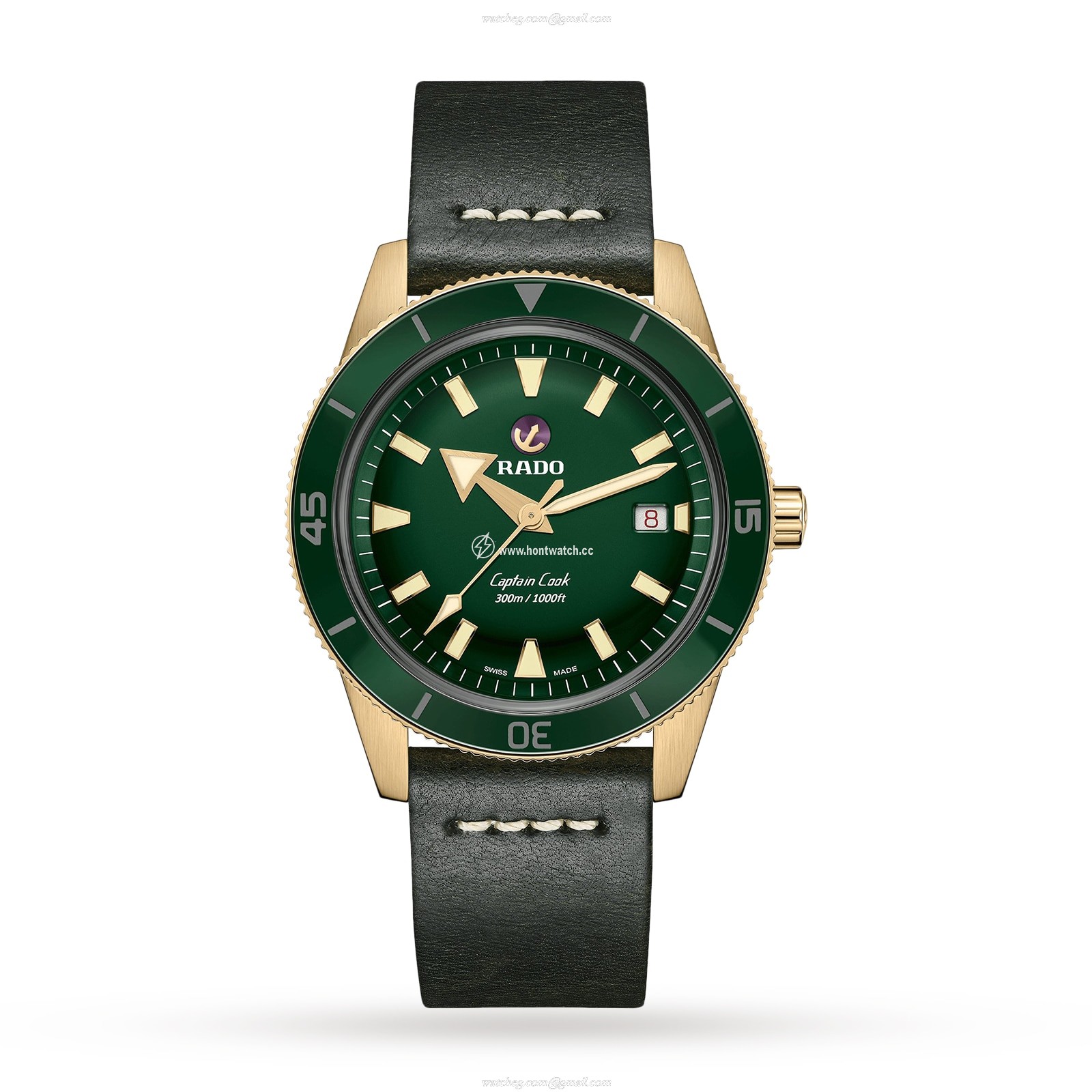 Rado Captain Cook Bronze Automatic Green Watch - 42mm | R32504315