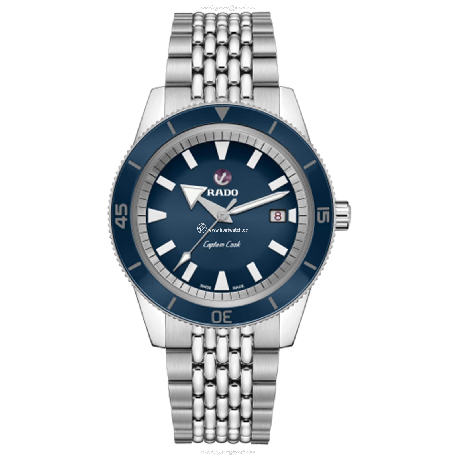 Rado Captain Cook Automatic Blue Watch - 42mm Stainless Steel