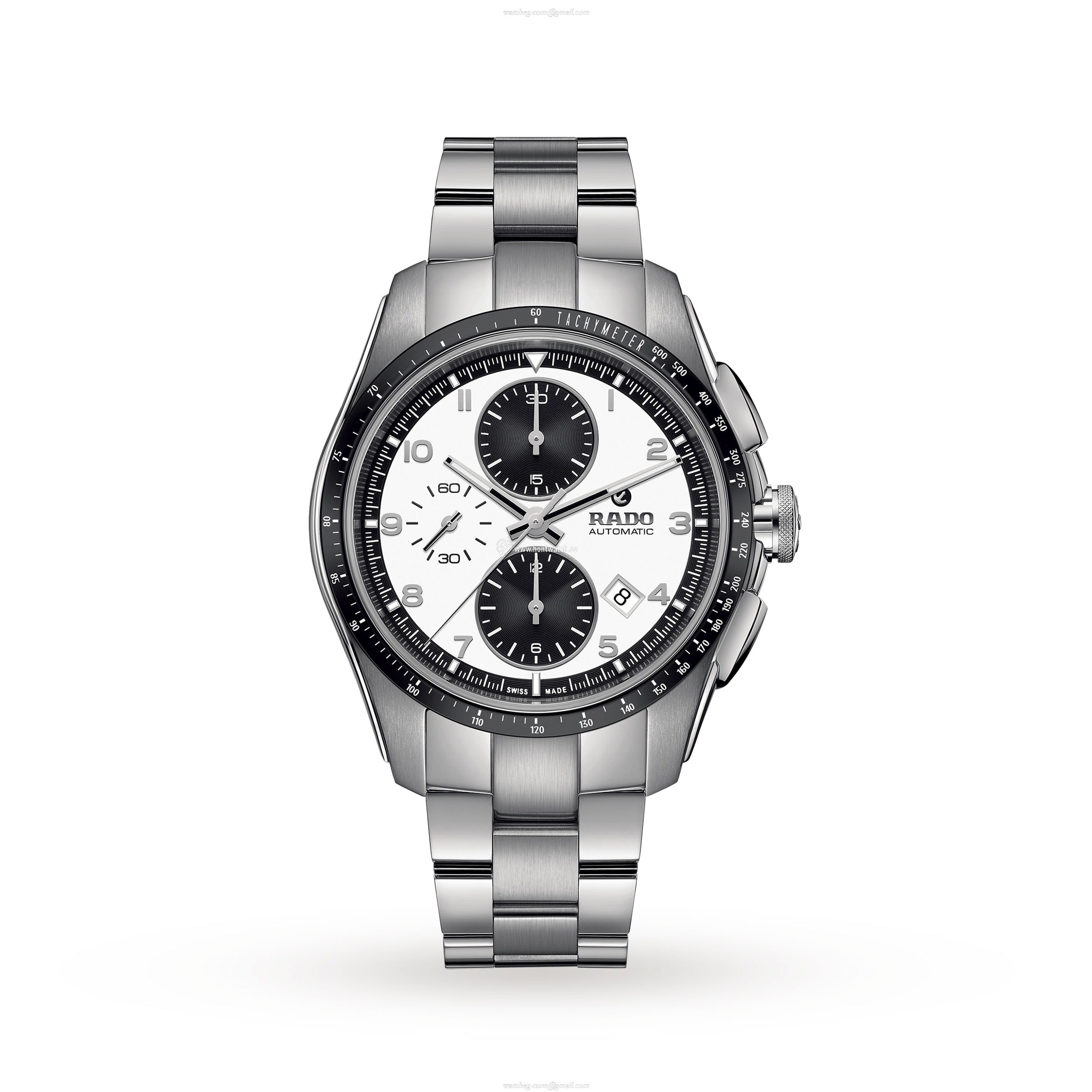 Rado HyperChrome Automatic Chronograph - Silver Ceramic Watch | R32042103