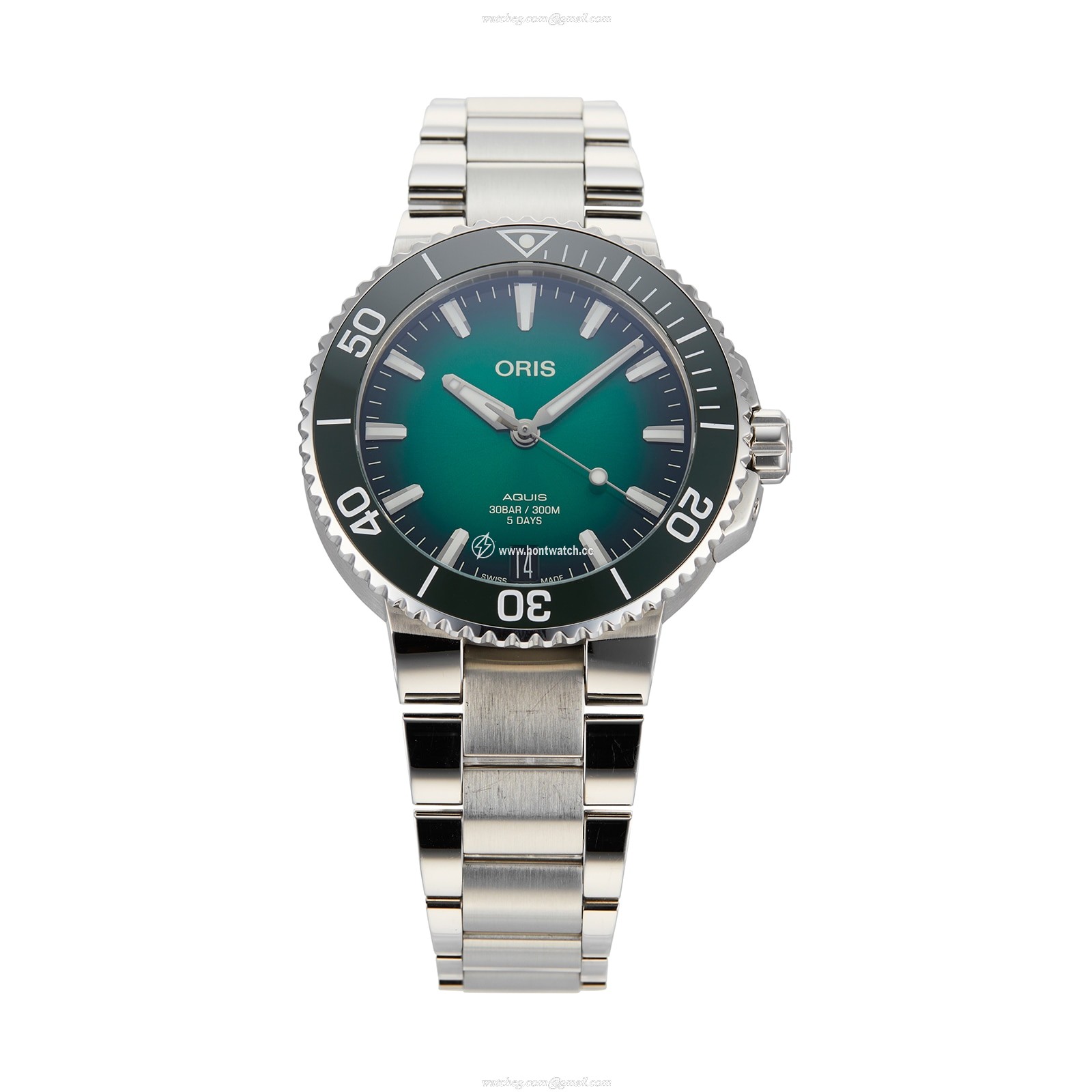 Oris Aquis Date 42mm Automatic Green Dial - 300M Water Resistant