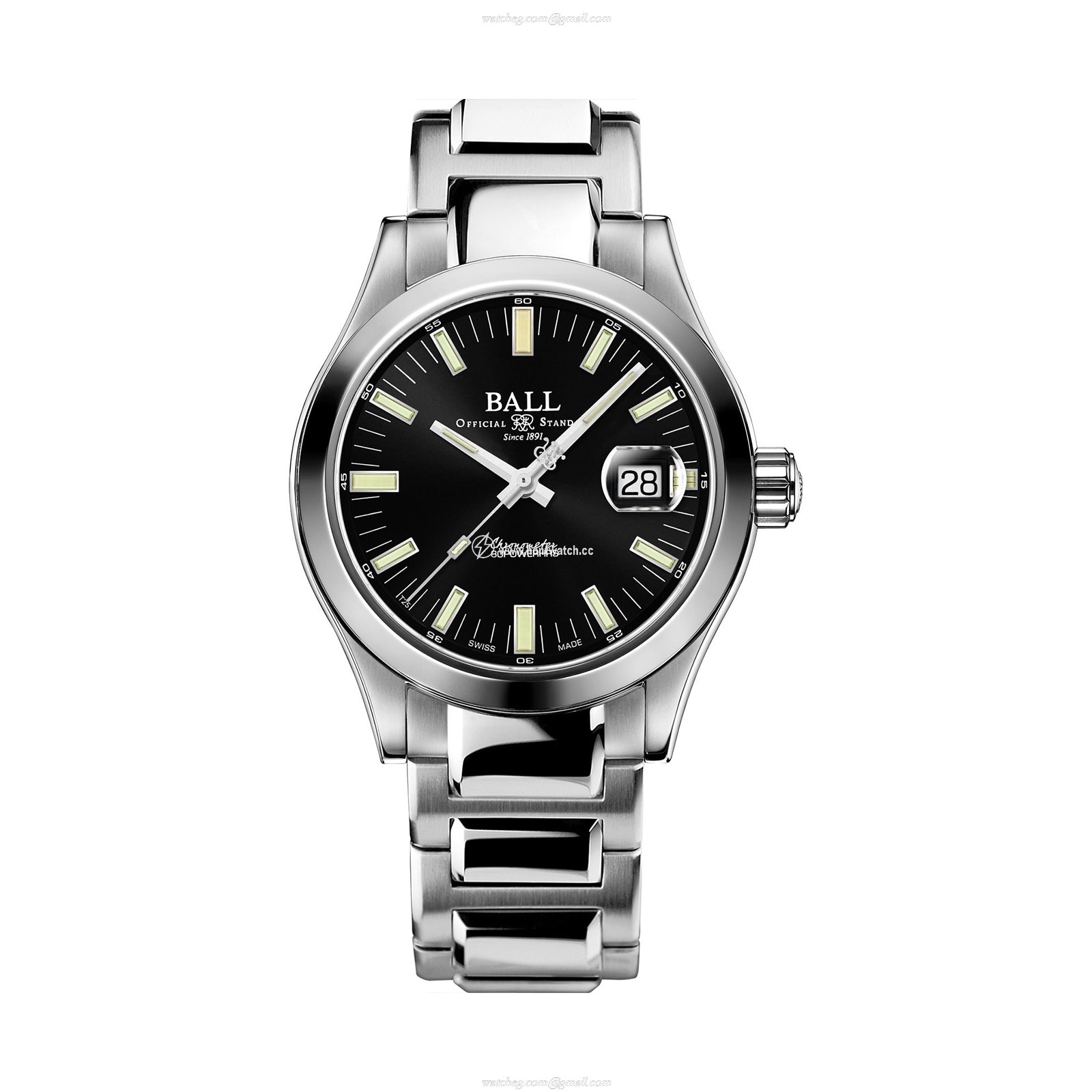 BALL Engineer M NM9032C-S1CJ-BK Automatic Watch - 40mm Black Dial Stainless Steel