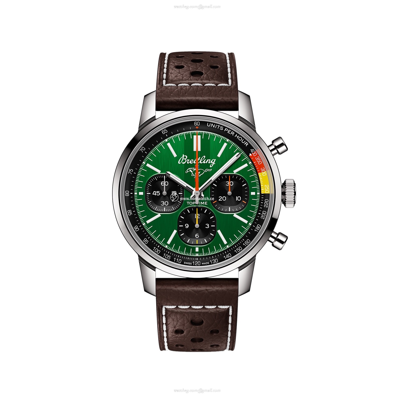 Breitling Top Time Ford Mustang 41mm Green Dial Automatic Watch