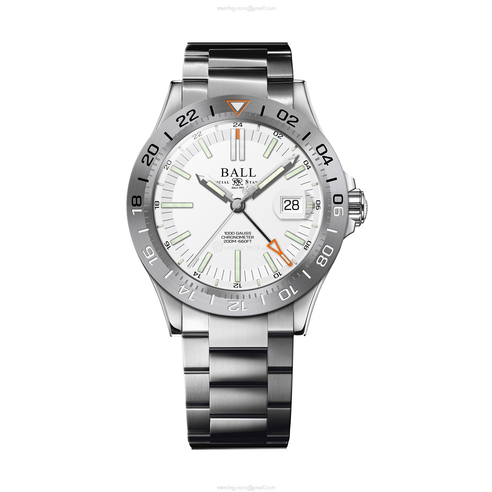 BALL Engineer III DG9000B-S1C-WH Automatic Watch - 40mm Stainless Steel